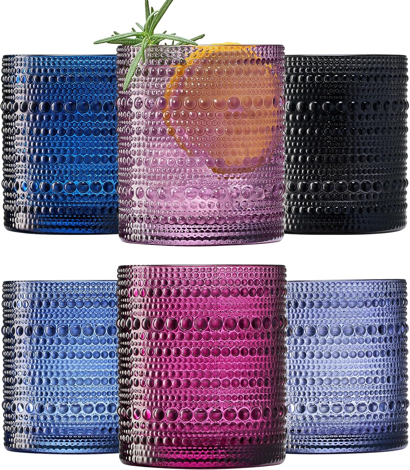 Fortuna Hobnail Lowball Glassware, Set of 6
Shades of Purple - Image 3