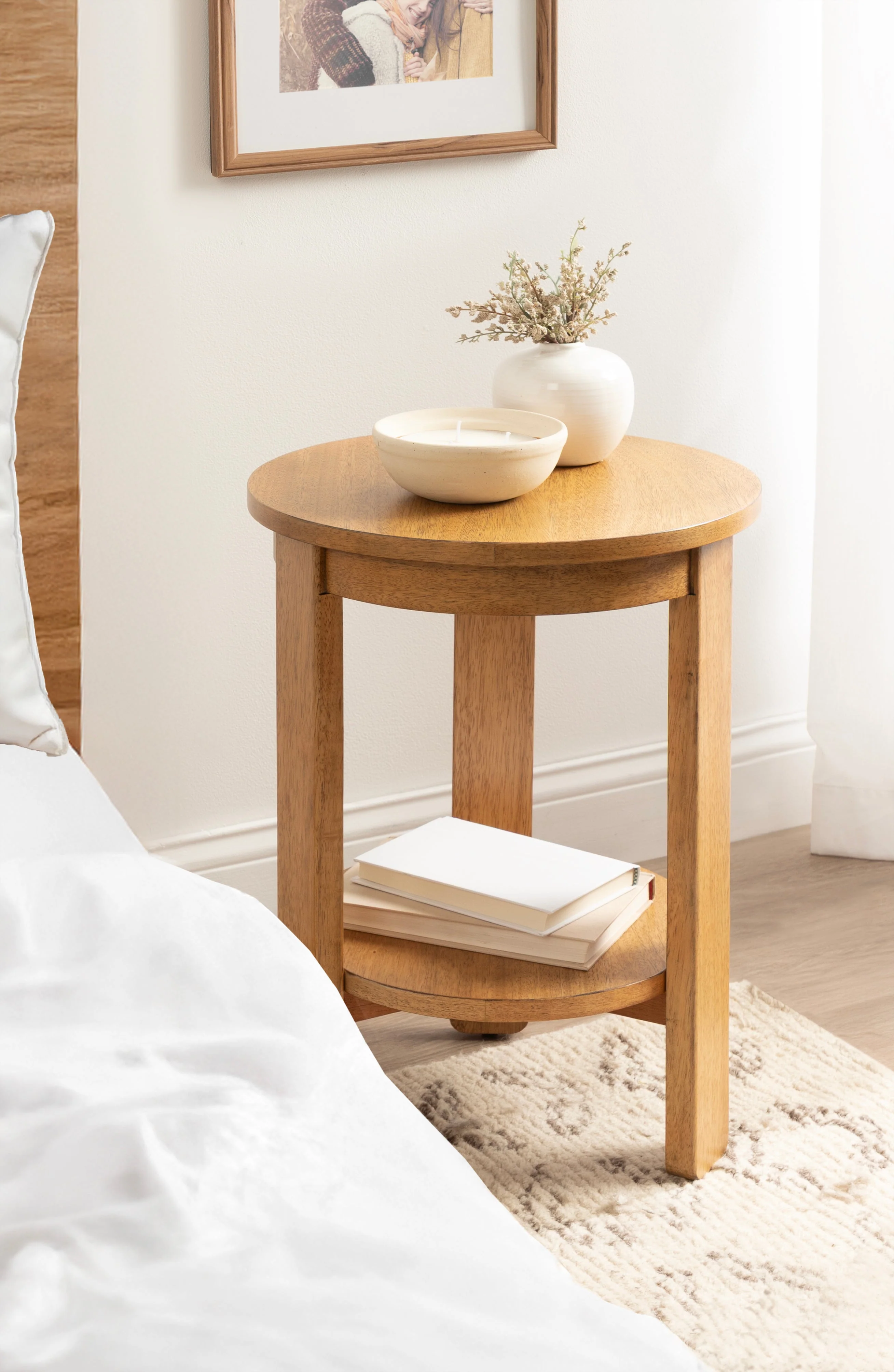 Foxford Round Wood Side Table - Image 109