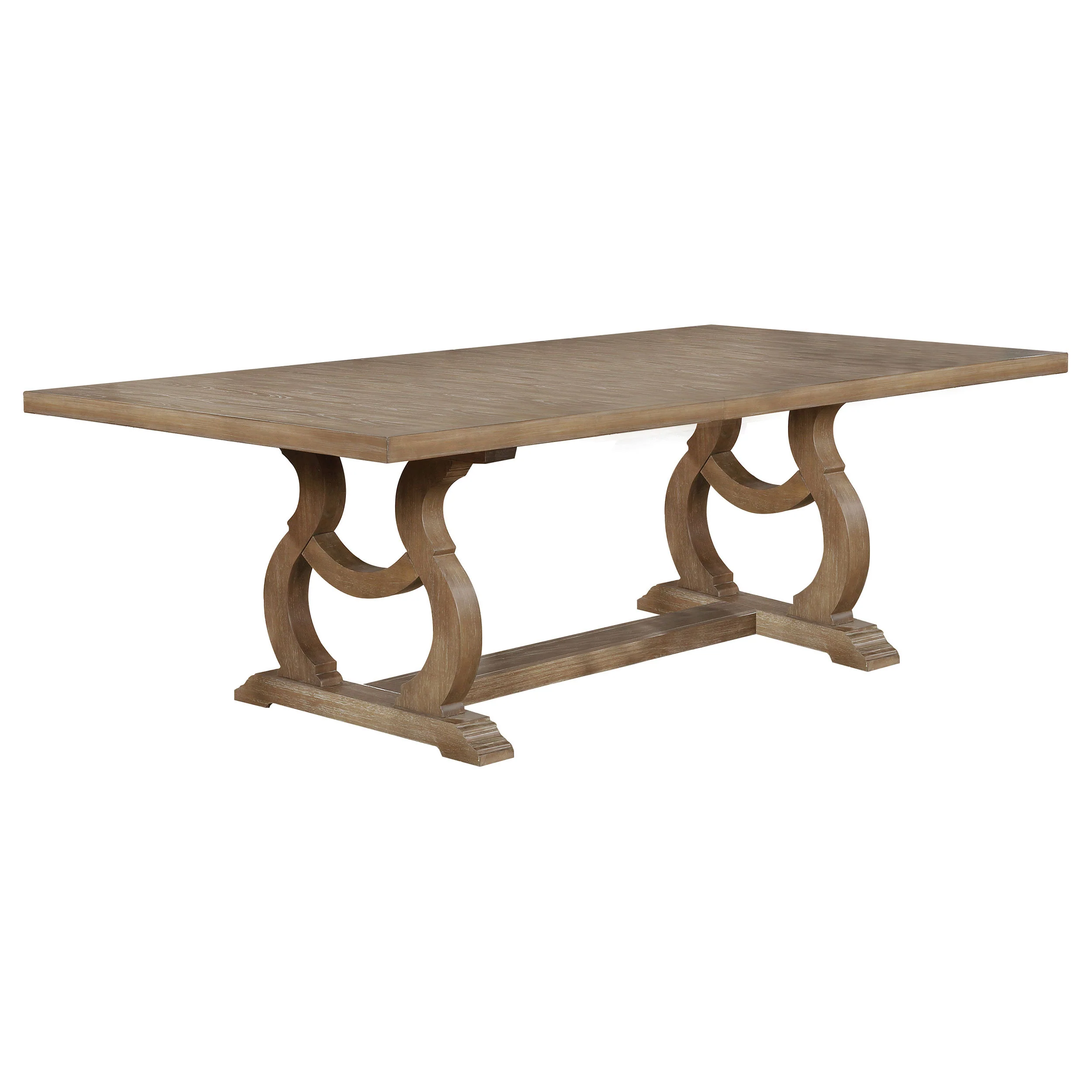 Fremont Barley Brown and Cream Dining Set with Upholstered Dining Chairs - Image 3