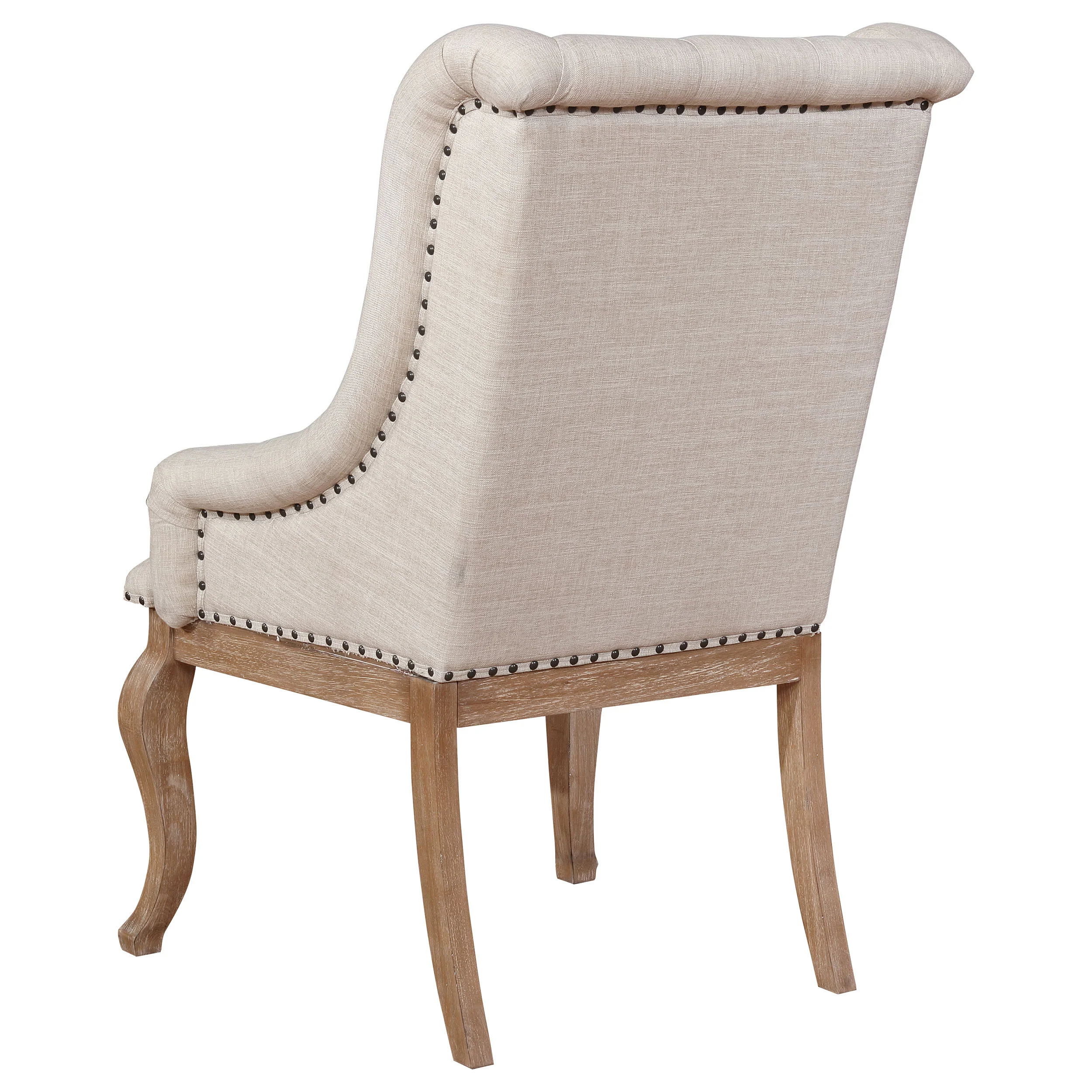 Fremont Barley Brown and Cream Dining Set with Upholstered Dining Chairs - Image 7