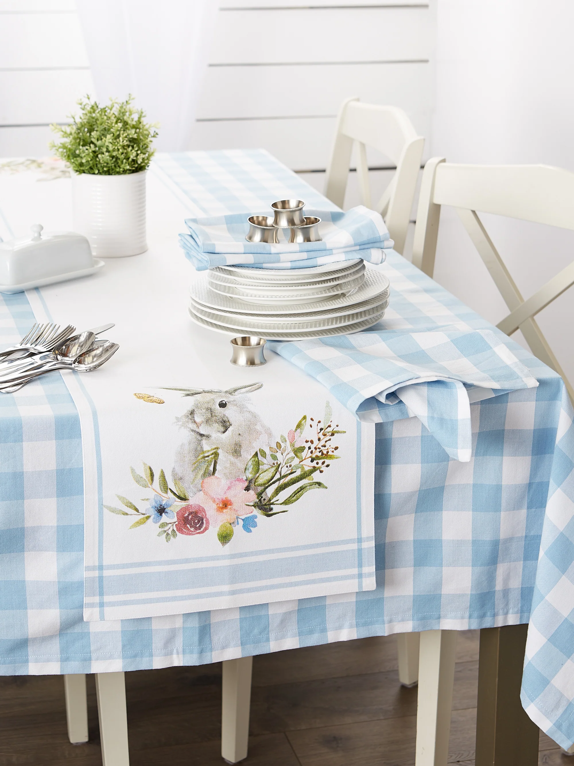 Garden Bunny Printed Table Runner 14x108 - Image 9