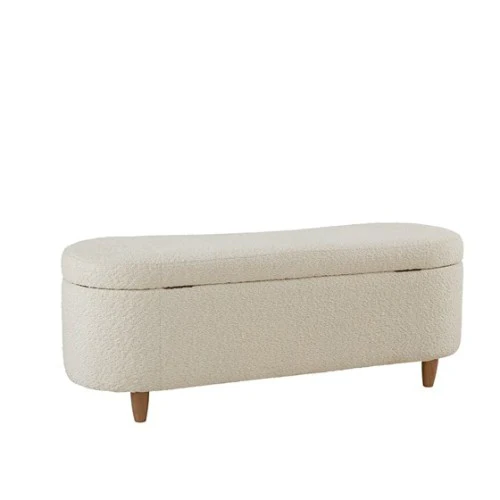 Gardenia Upholstered Flip Top Storage Bench with Solid Wood Legs - Image 11