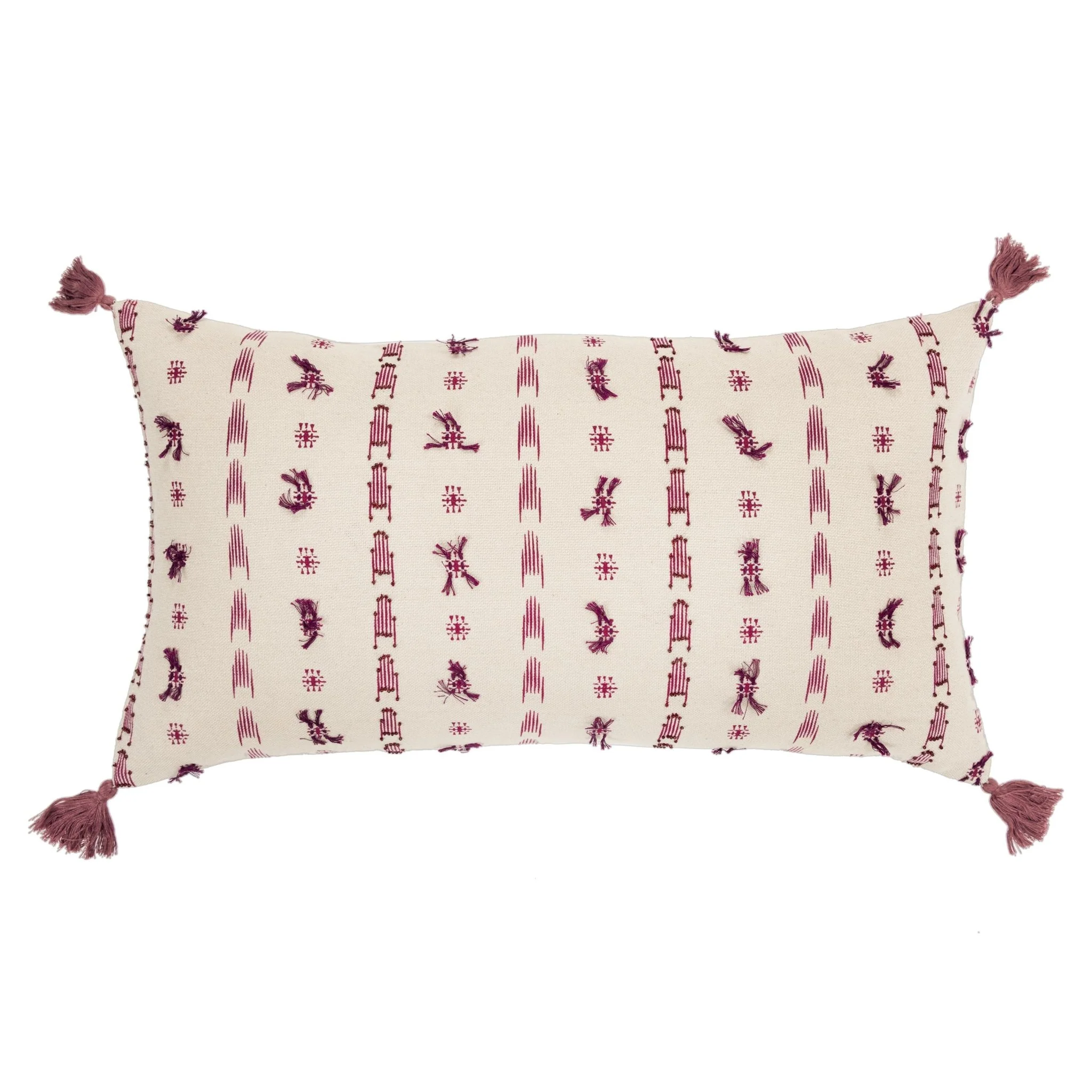 Geometric Print Knife Edge 100% Cotton Poly Filled Decorative Throw Pillow - Image 12