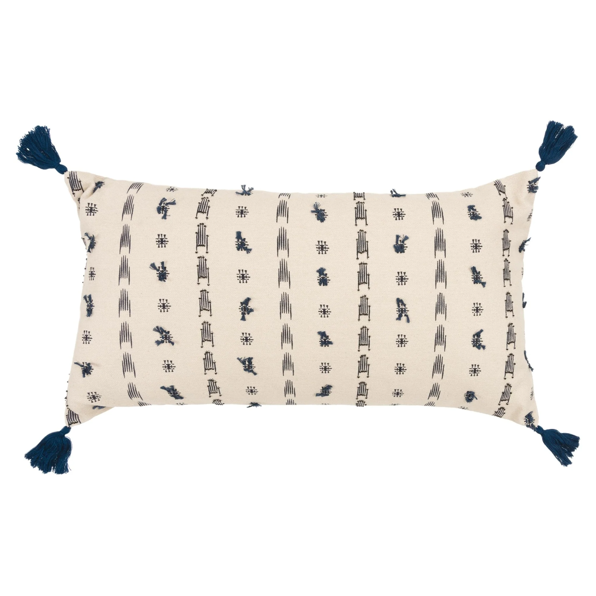 Geometric Print Knife Edge 100% Cotton Poly Filled Decorative Throw Pillow - Image 17