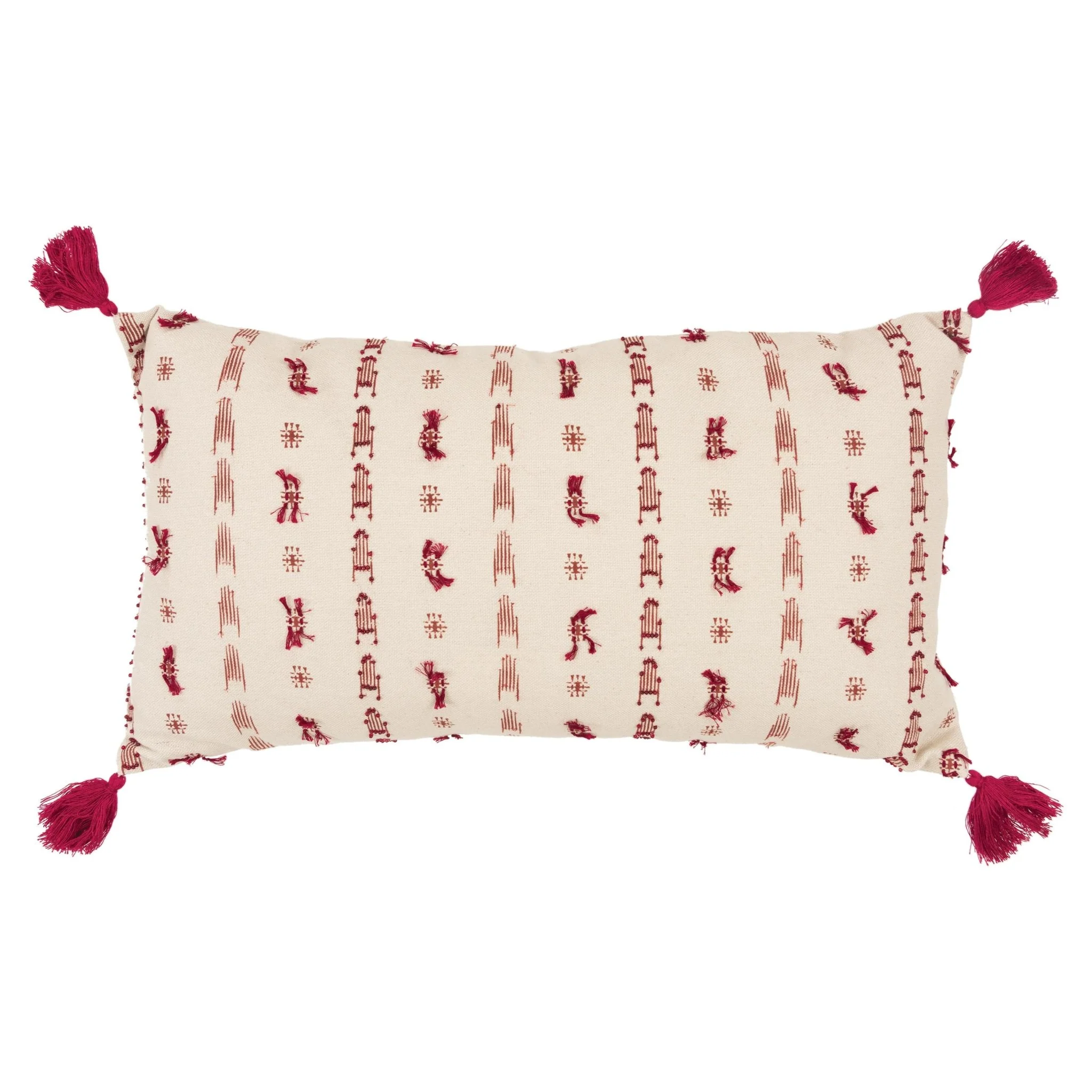 Geometric Print Knife Edge 100% Cotton Poly Filled Decorative Throw Pillow - Image 22