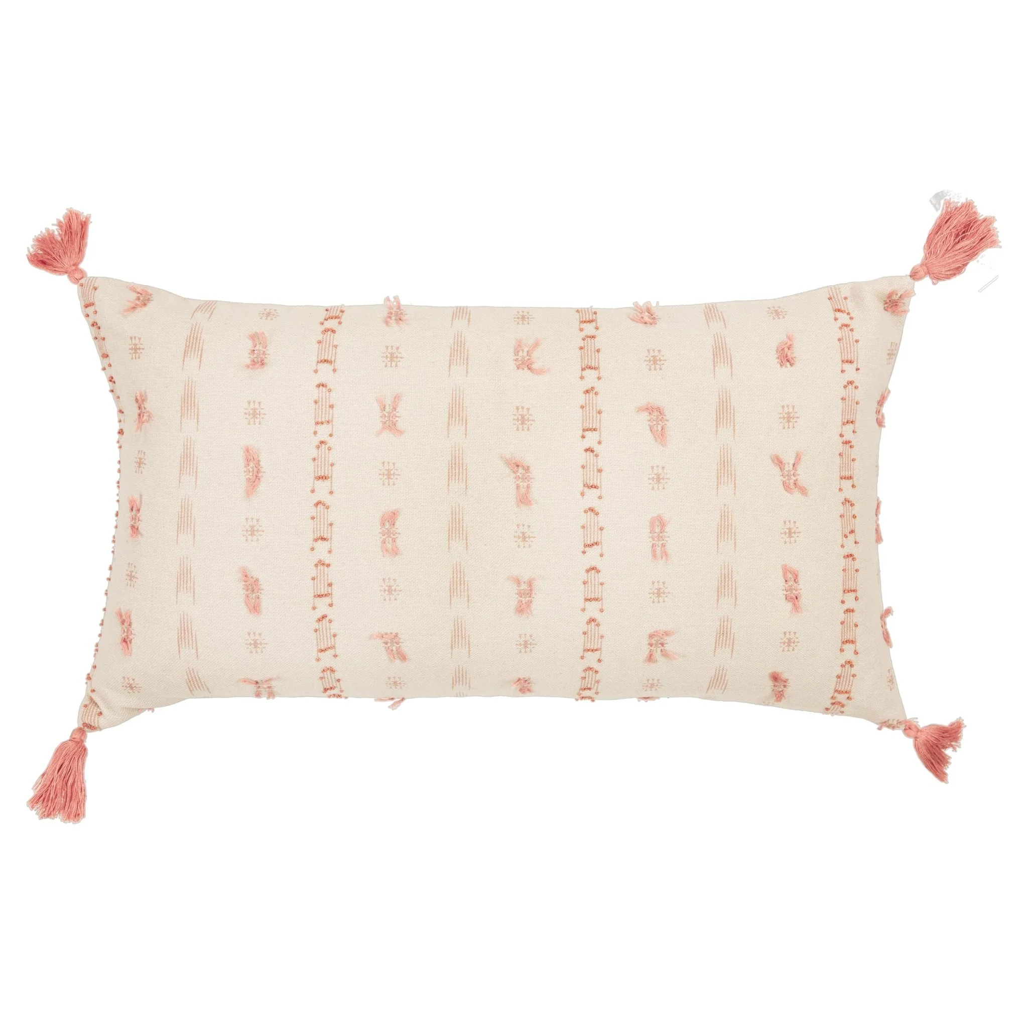 Geometric Print Knife Edge 100% Cotton Poly Filled Decorative Throw Pillow - Image 7