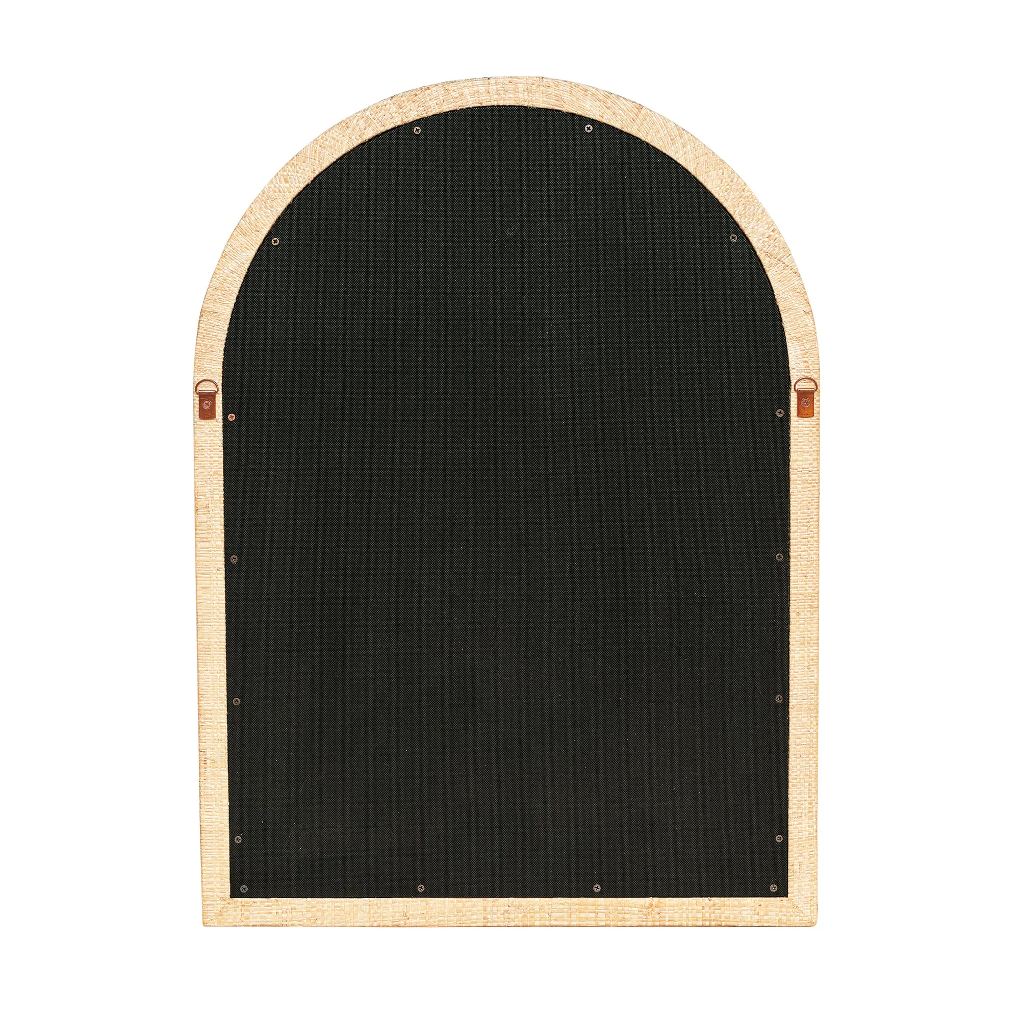 Gia Raffia Wrapped Arched Mirror - Image 3