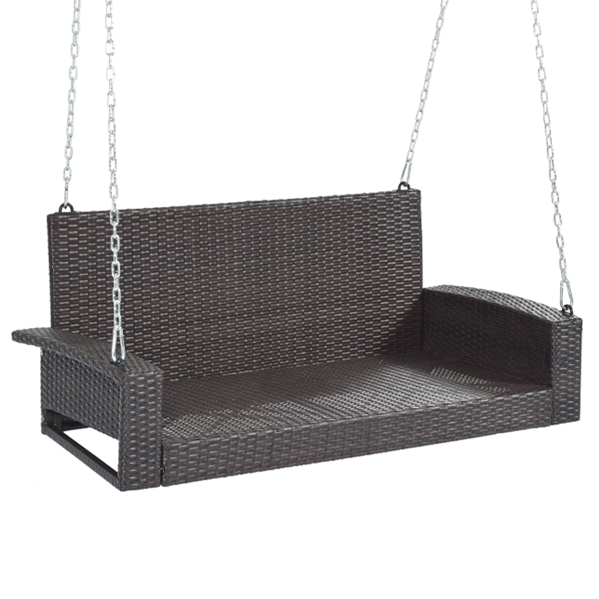 2-Person Wicker Hanging Porch Swing - Image 19
