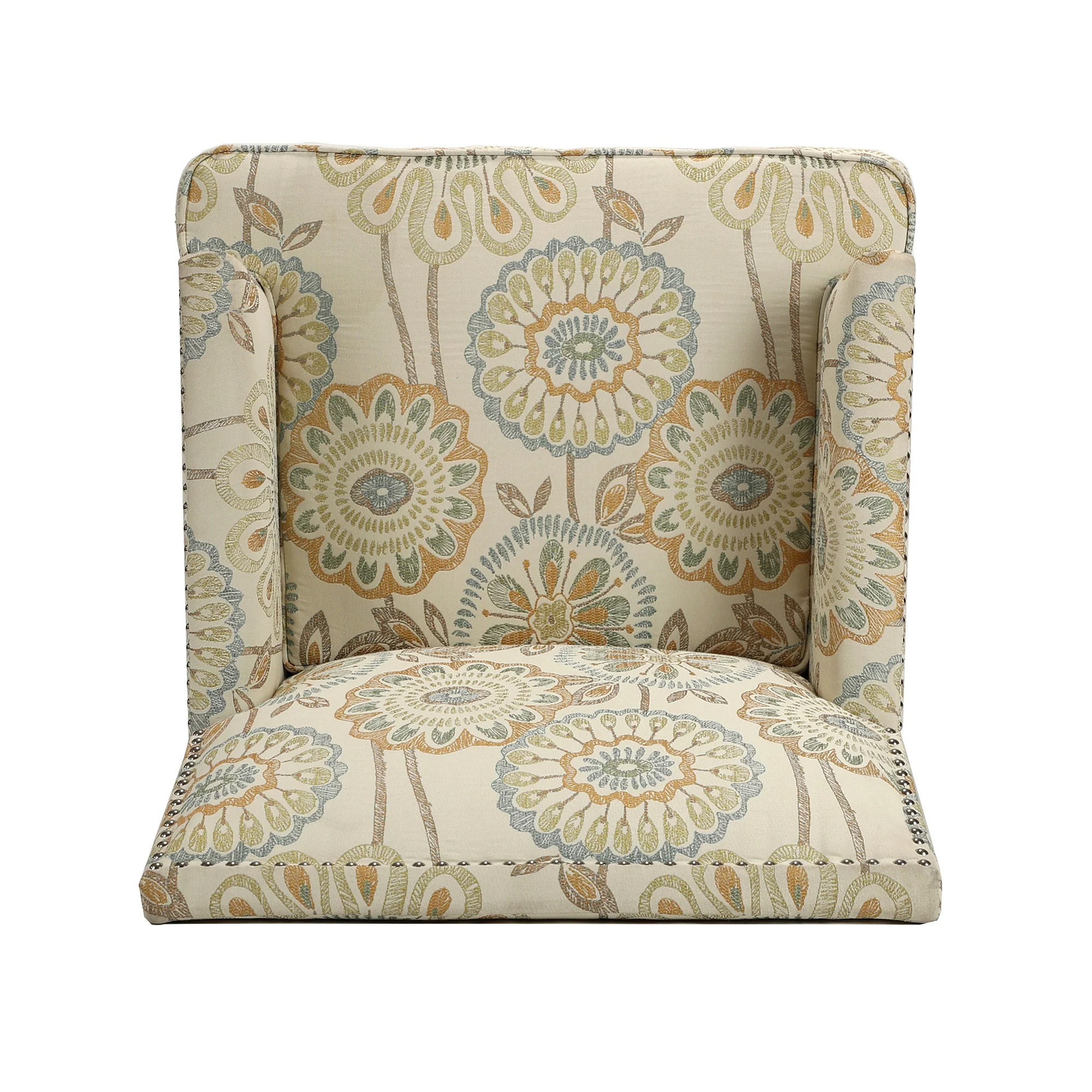 Floral Nailhead Trim Accent Chair - Image 9