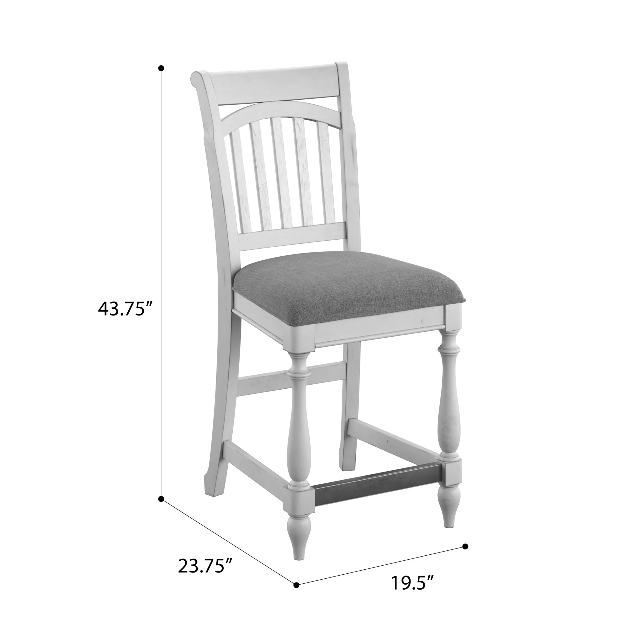 Gray Slat Back Barstools, Set of 2 - Image 15
