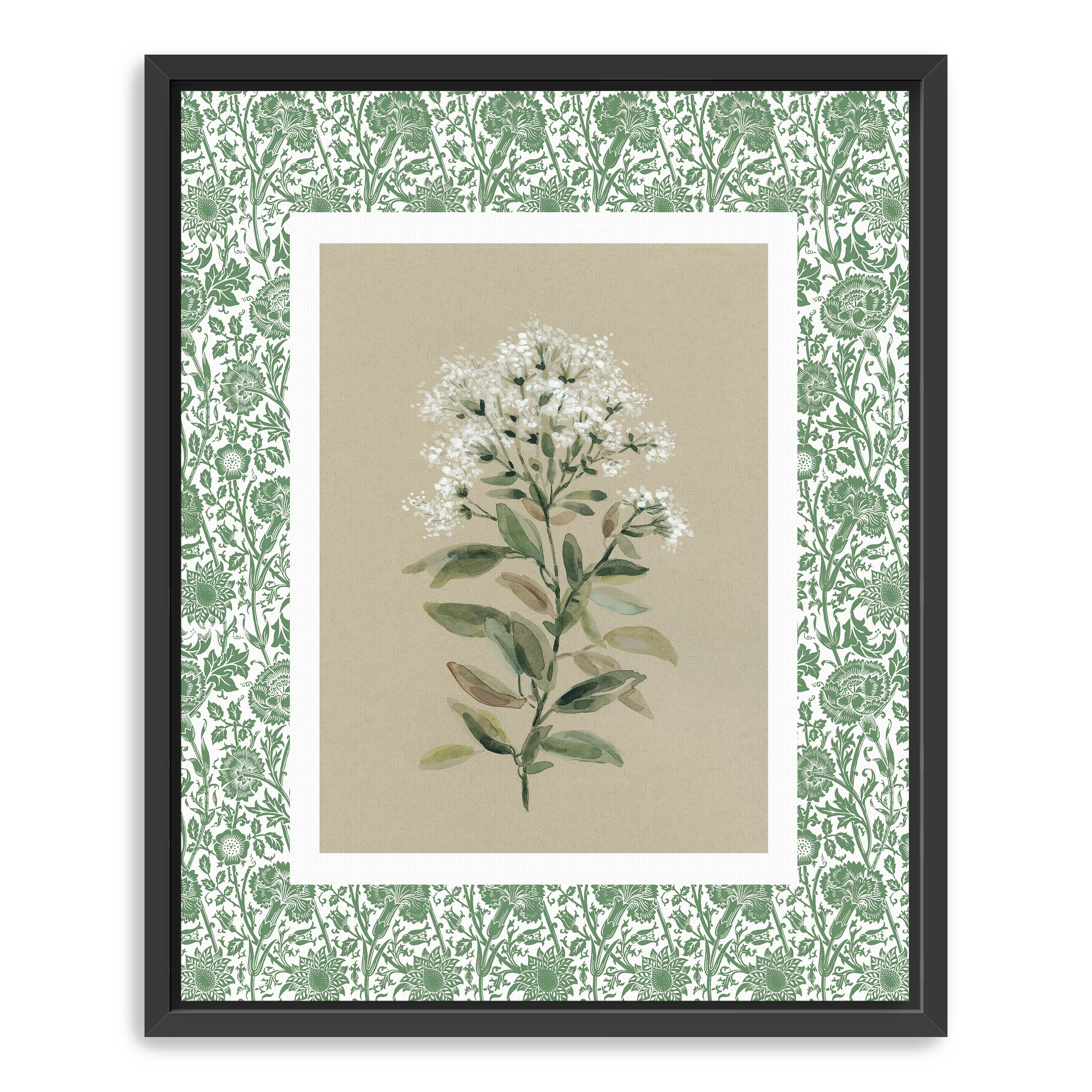 Green Botanical Pattern II Canvas Giclee - Image 2