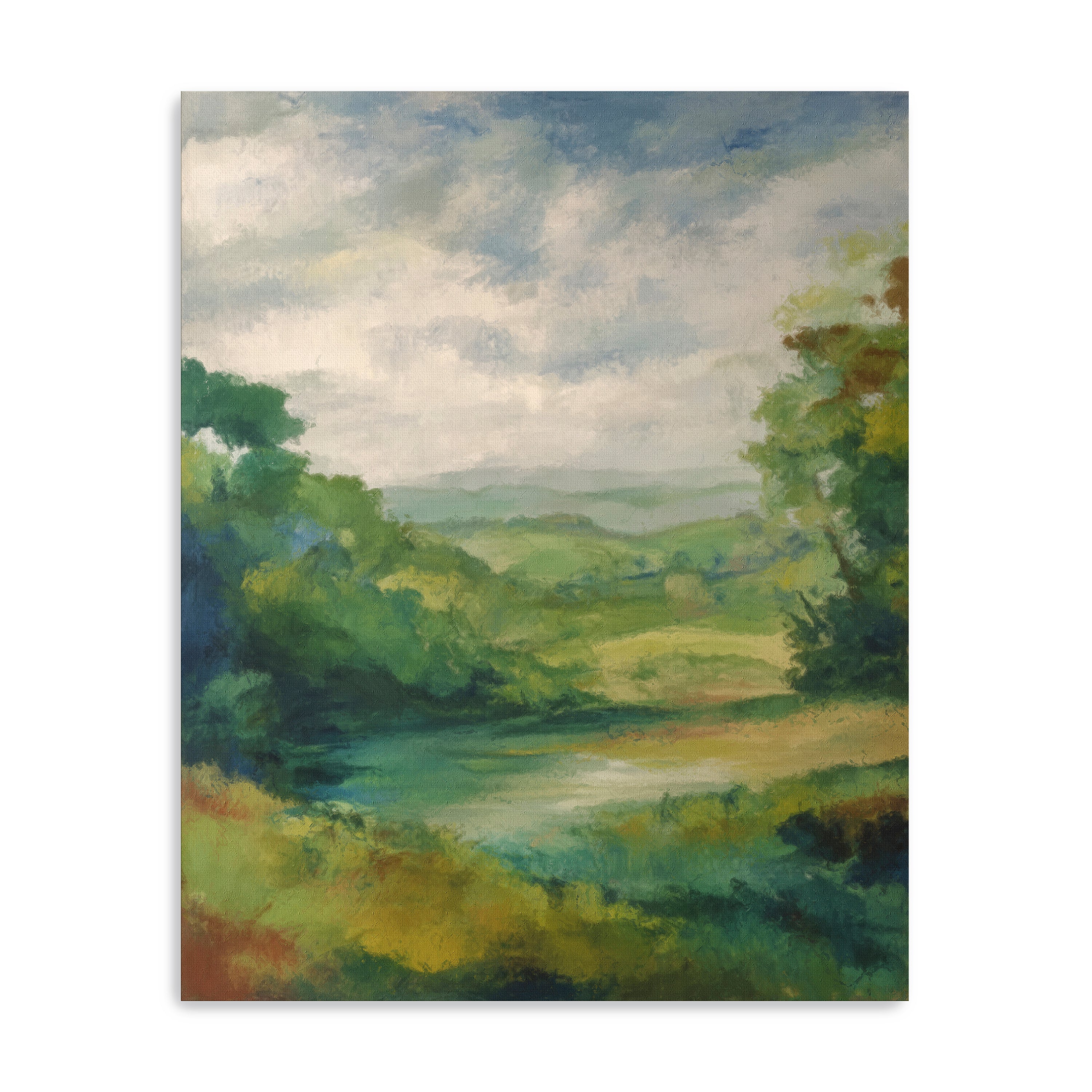 Green Horizon Canvas Giclee
