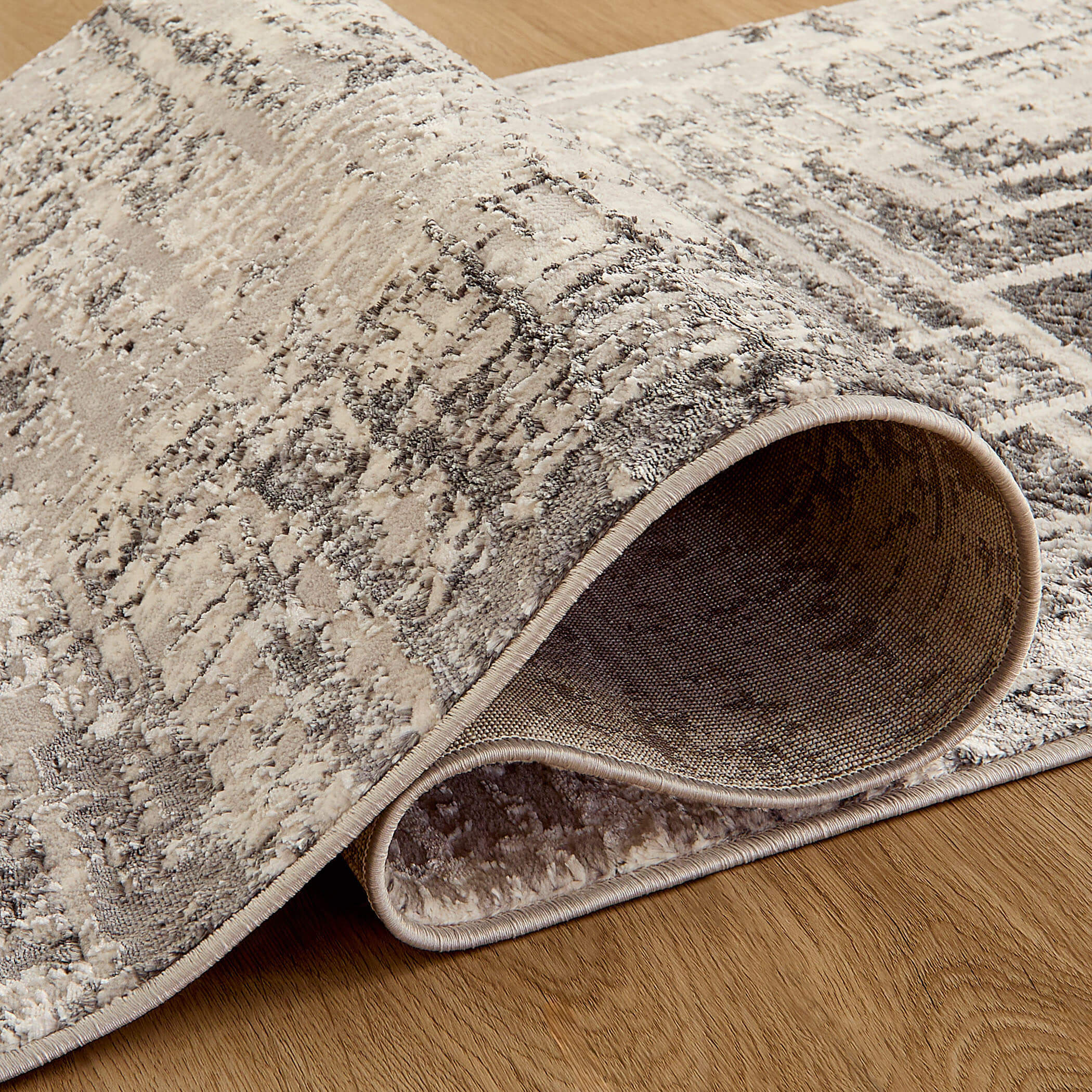 Greta Abstract Linear Silver Rug - Image 8
