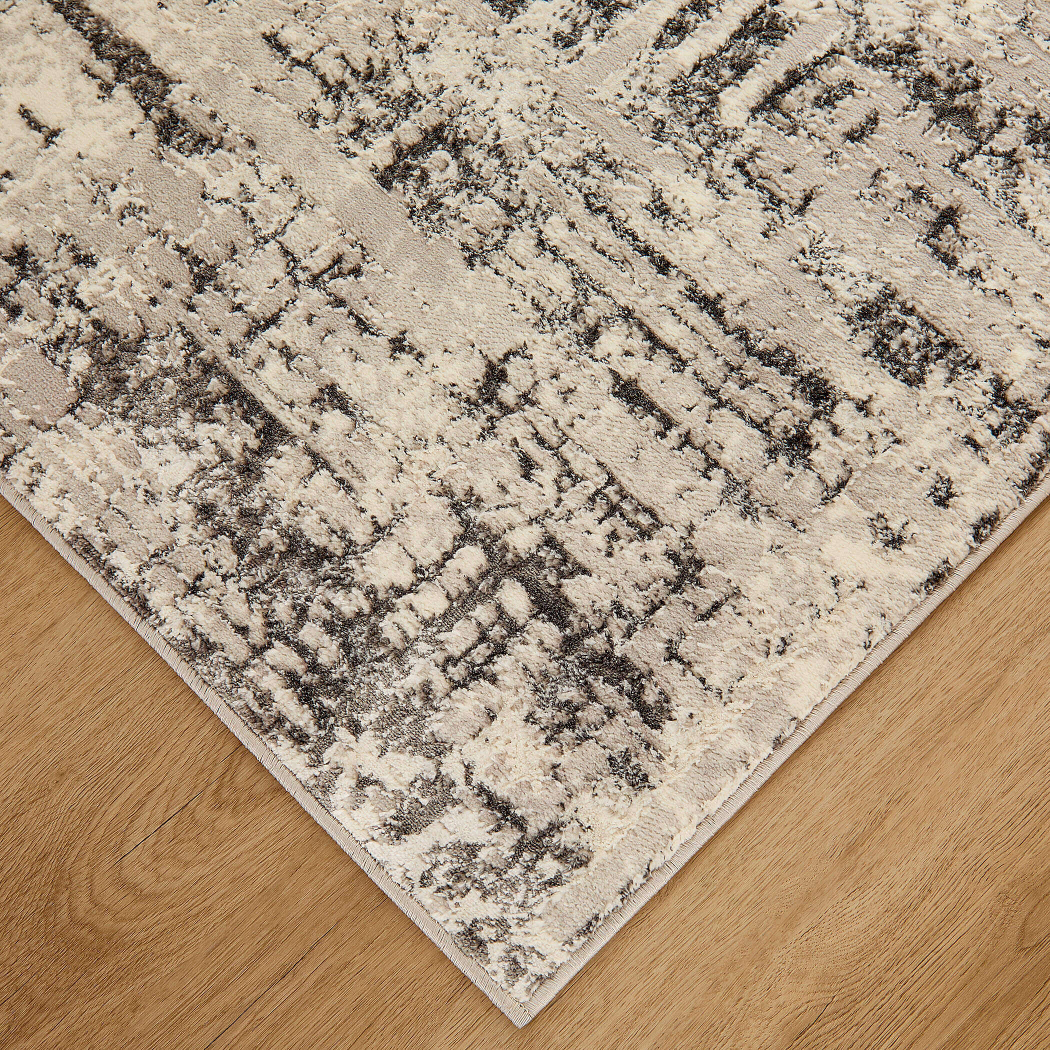 Greta Abstract Linear Silver Rug - Image 9