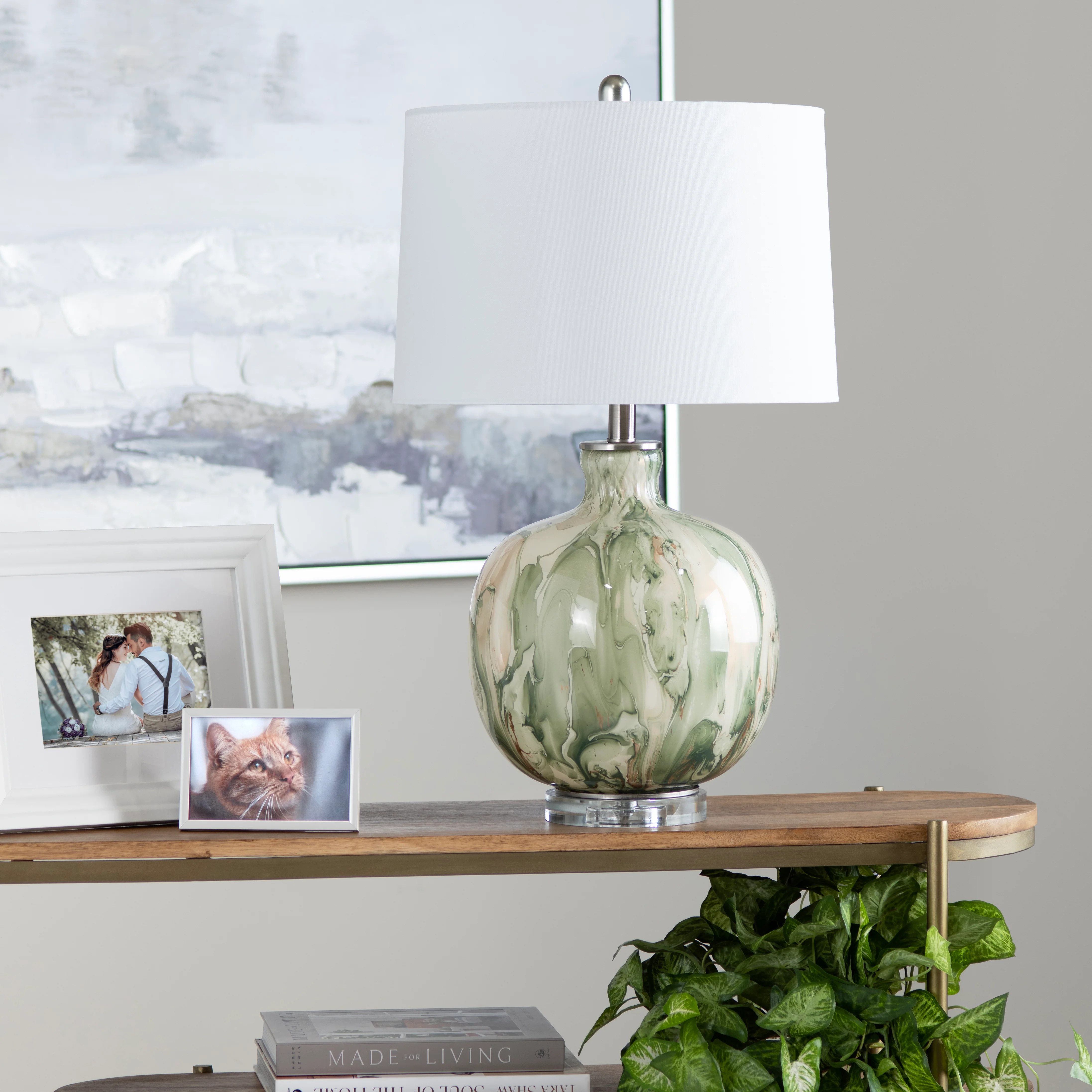 Hand Finished Glass Table Lamp - Image 2