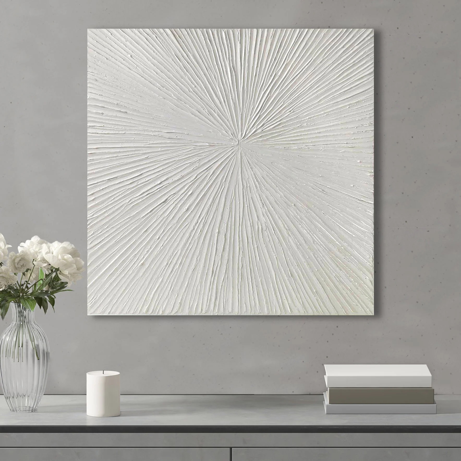 Hand Painted Dimensional Resin Wall Art - Image 2