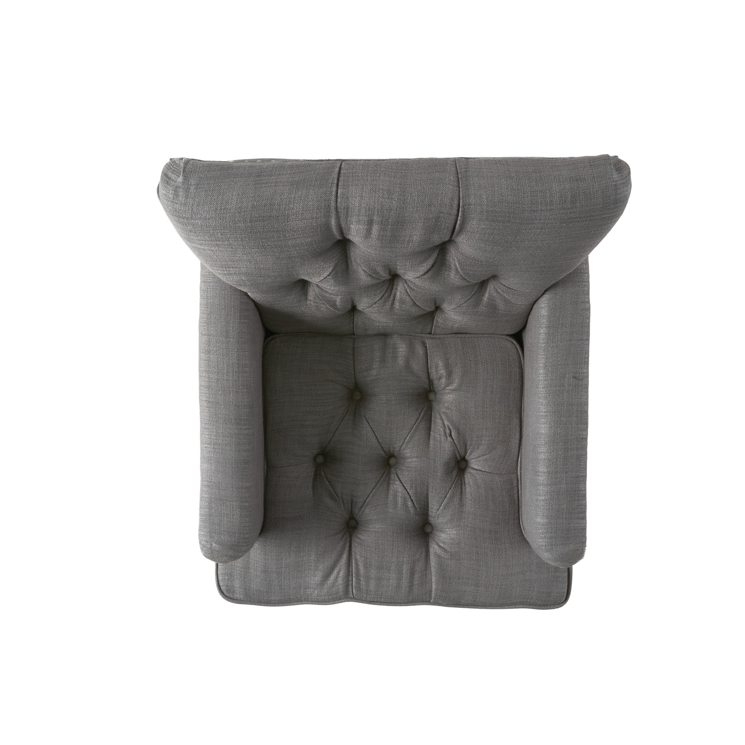 Harrison Tufted Club Chair with Button Tufting and Nailhead Trim - Image 9