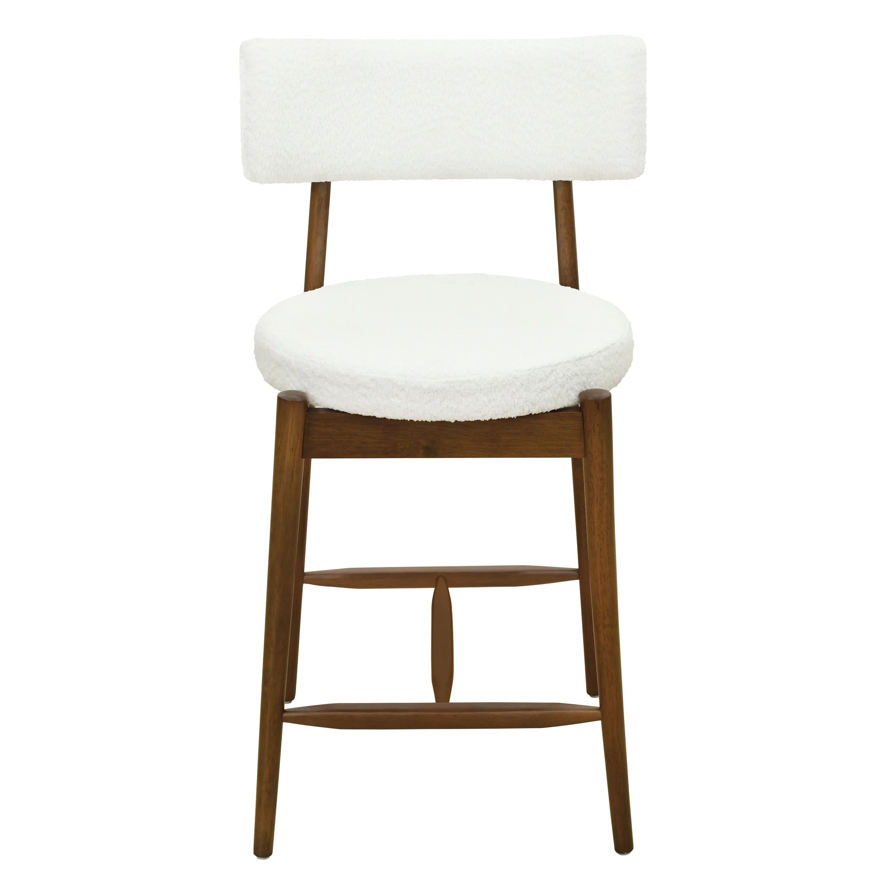 Harveston Mid Century Modern Boucle Upholstered Counter Stools, Set of 2 - Image 10