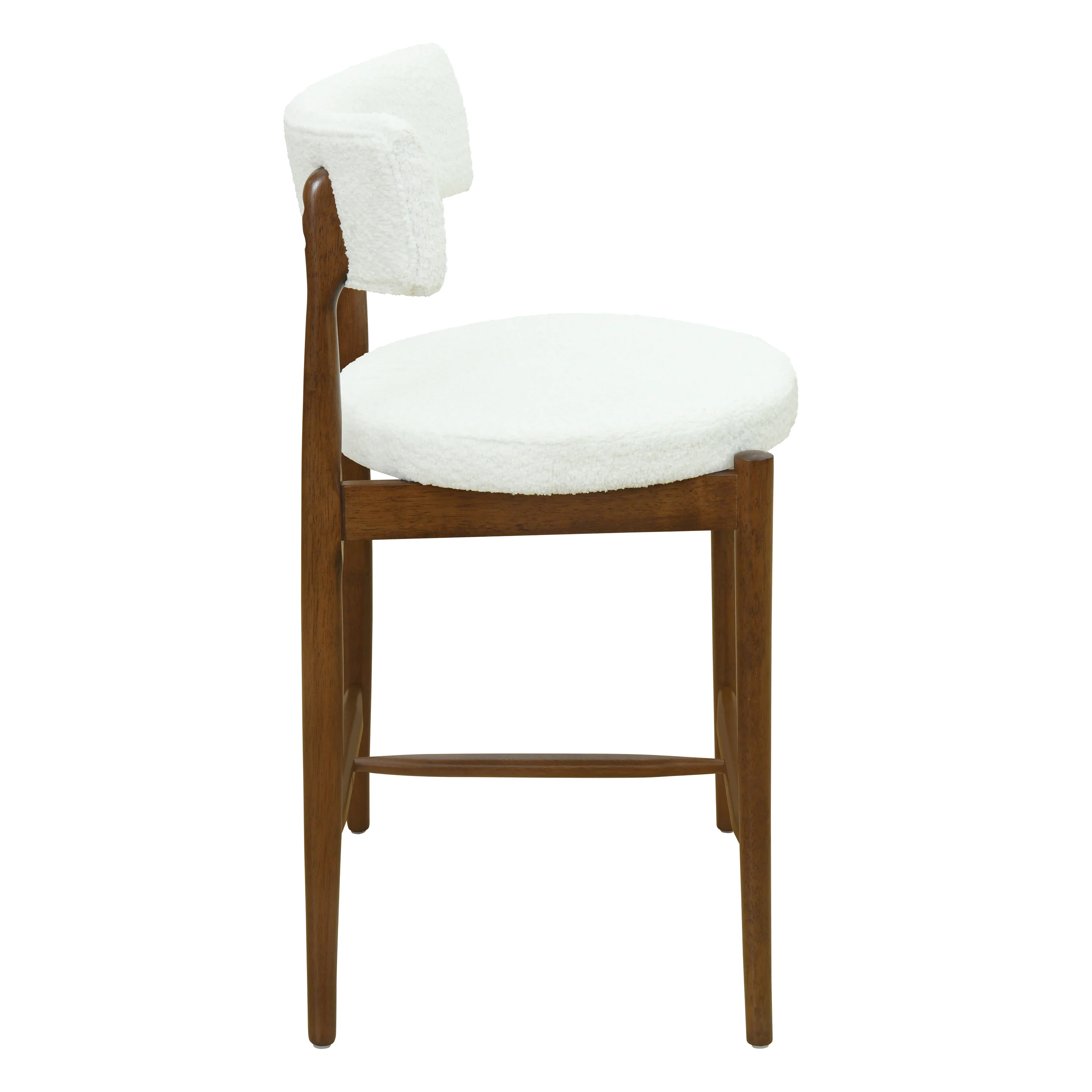 Harveston Mid Century Modern Boucle Upholstered Counter Stools, Set of 2 - Image 12