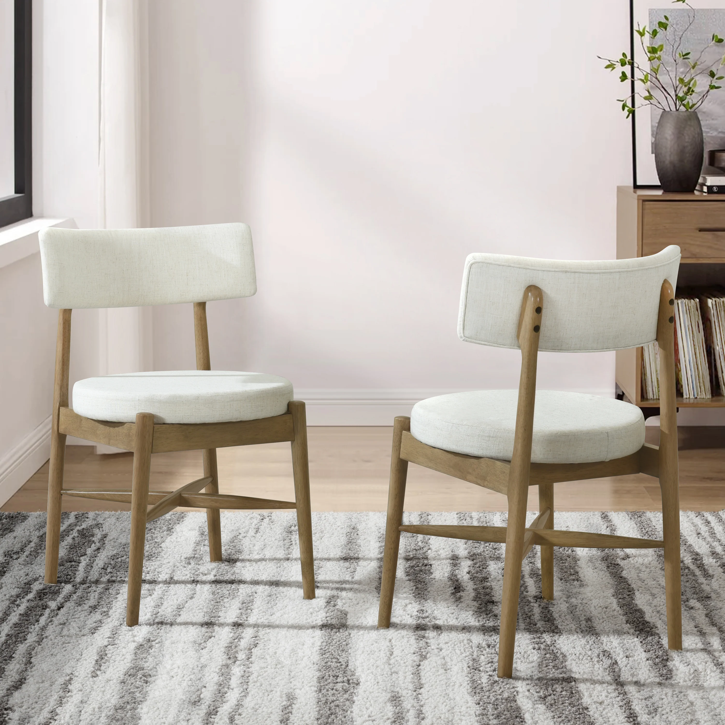 Harveston Mid Century Modern Boucle Upholstered Dining Chairs, Set of 2 - Image 30