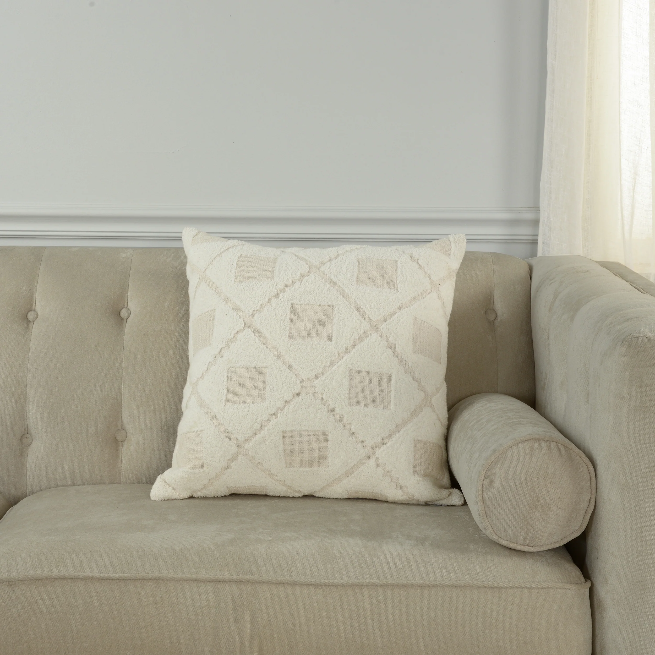 Haven Tufted Diamond Pillow - Image 2