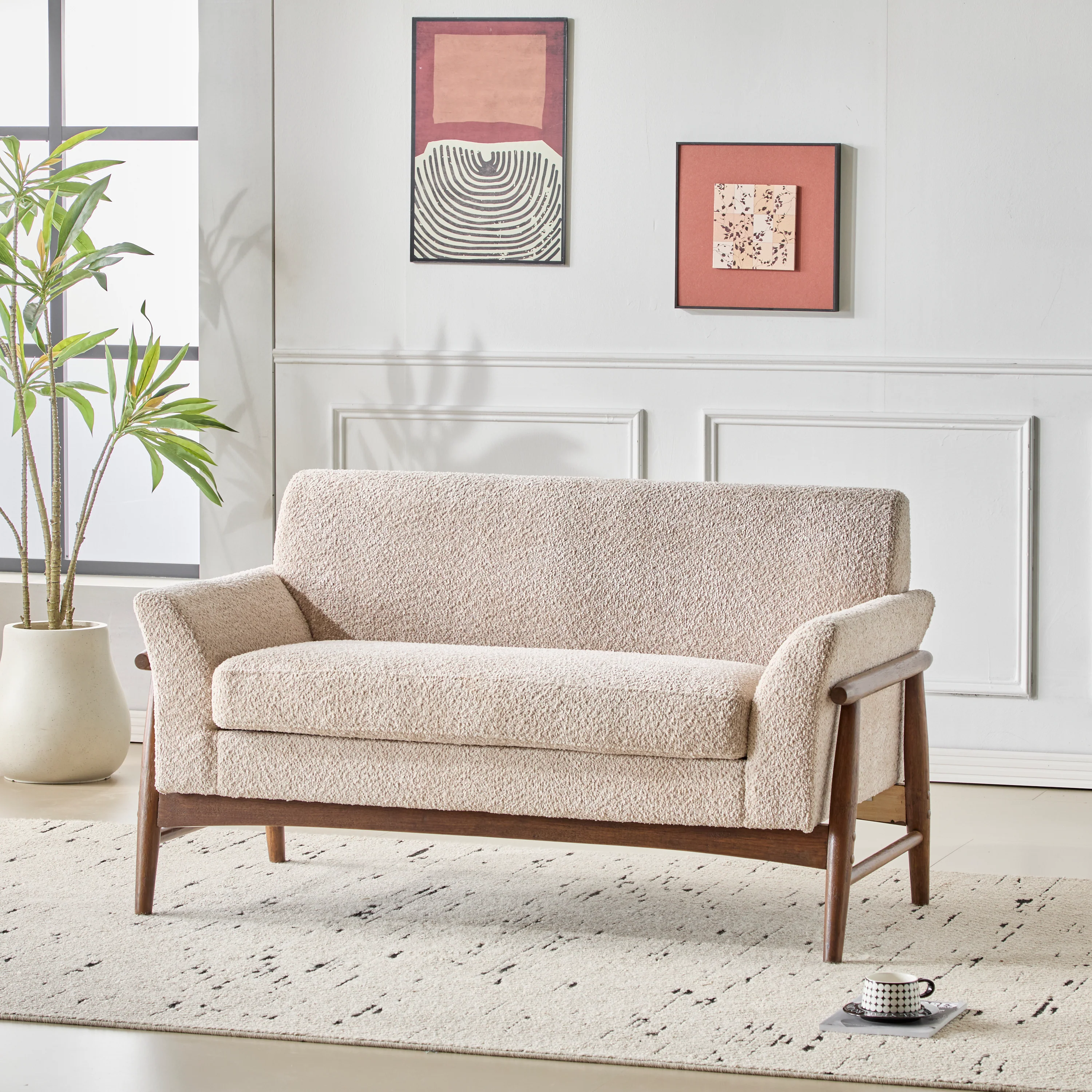 Haverhill Boucle Flared Arms Loveseat - Image 15