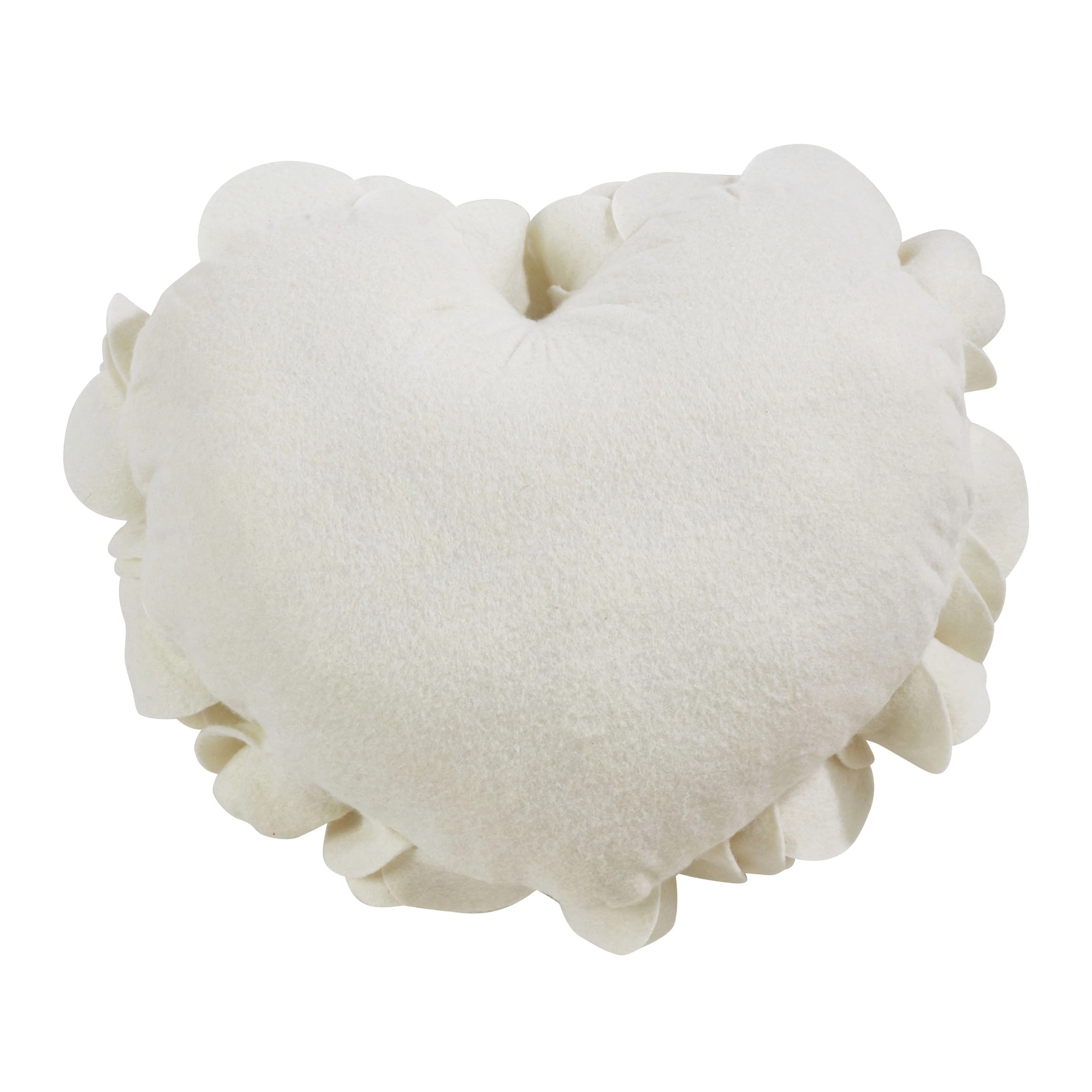 Heart Shaped Felt Poly Filled Throw Pillow - Image 3