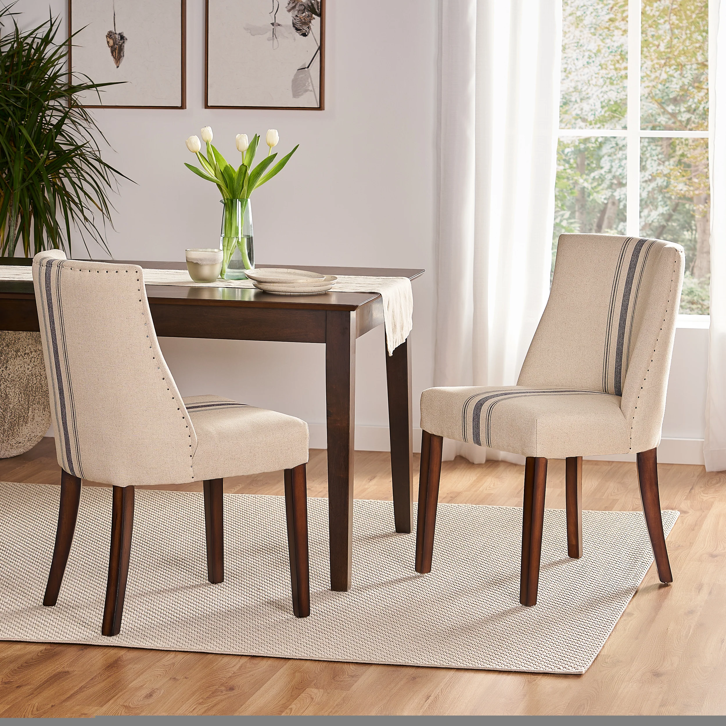 Hearthwick Striped Upholstered Dining Chair, Set of 2 - Image 2