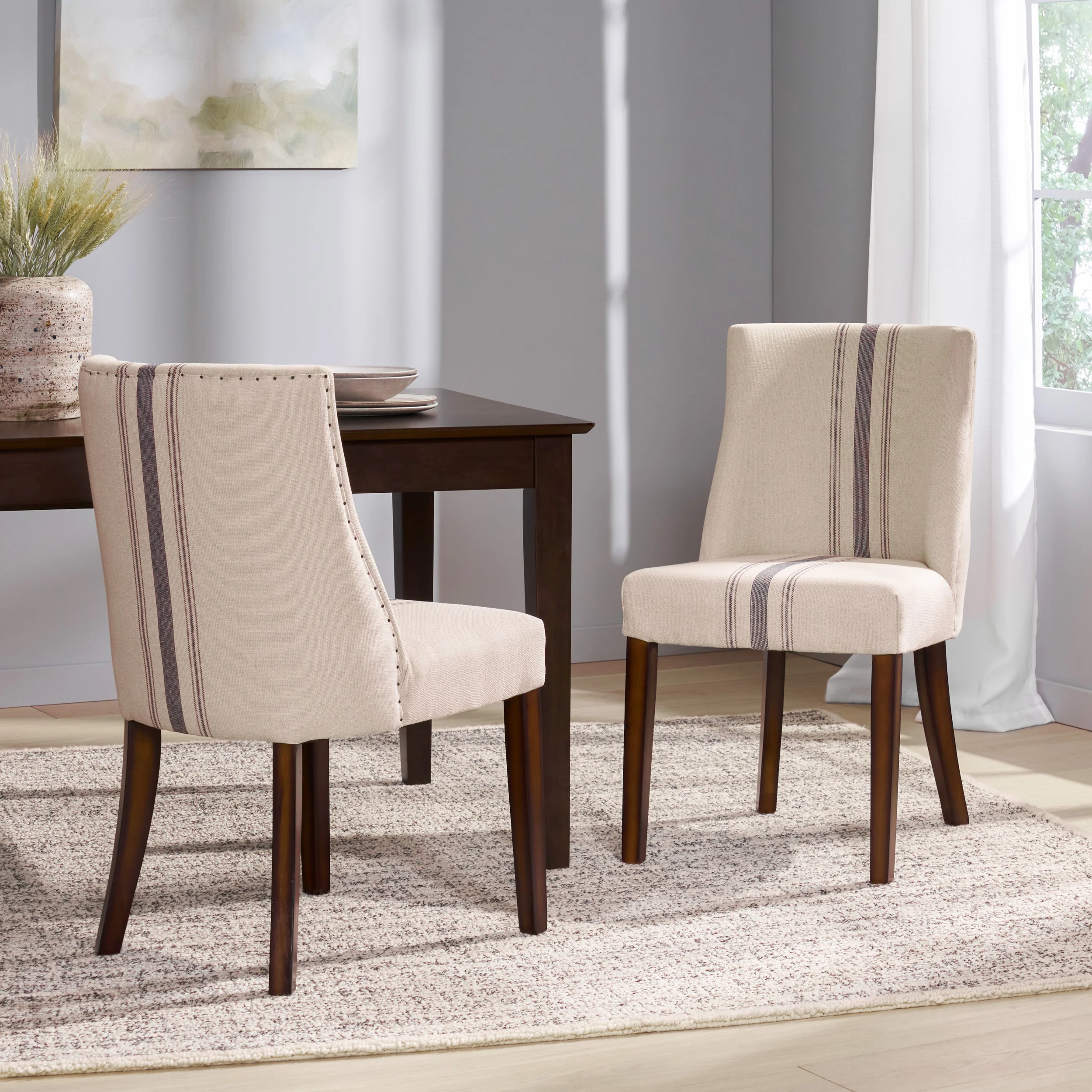 Hearthwick Striped Upholstered Dining Chair, Set of 2 - Image 3