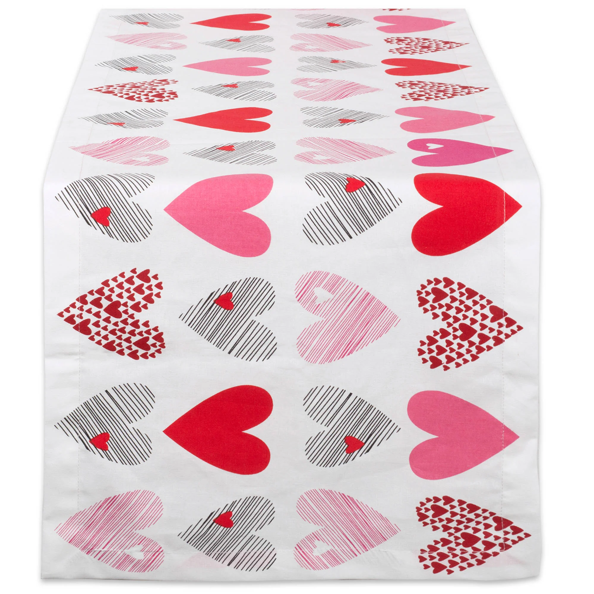 Hearts Collage Print Table Runner