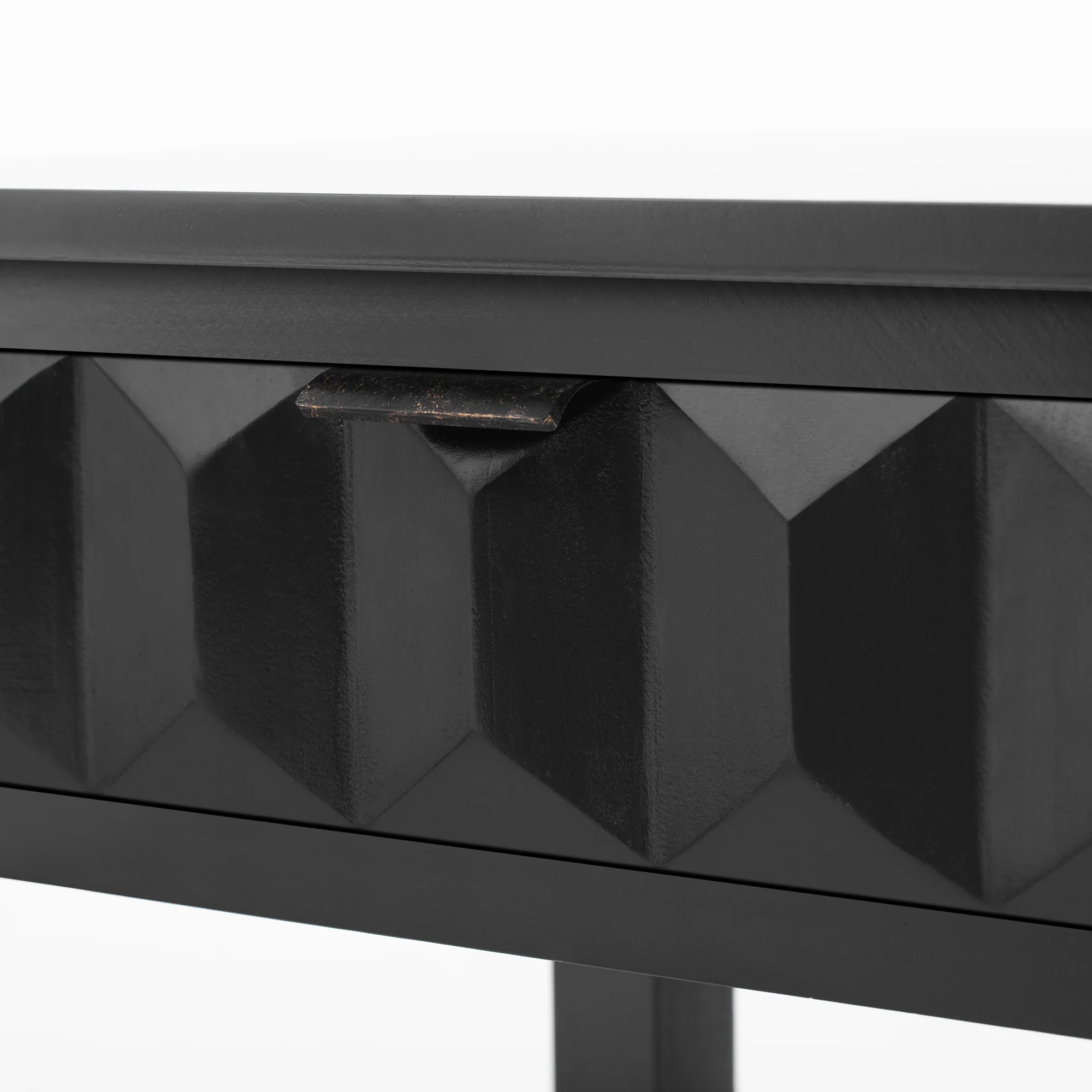 Honeycomb Pattern Console Table with 3 Drawers - Image 7