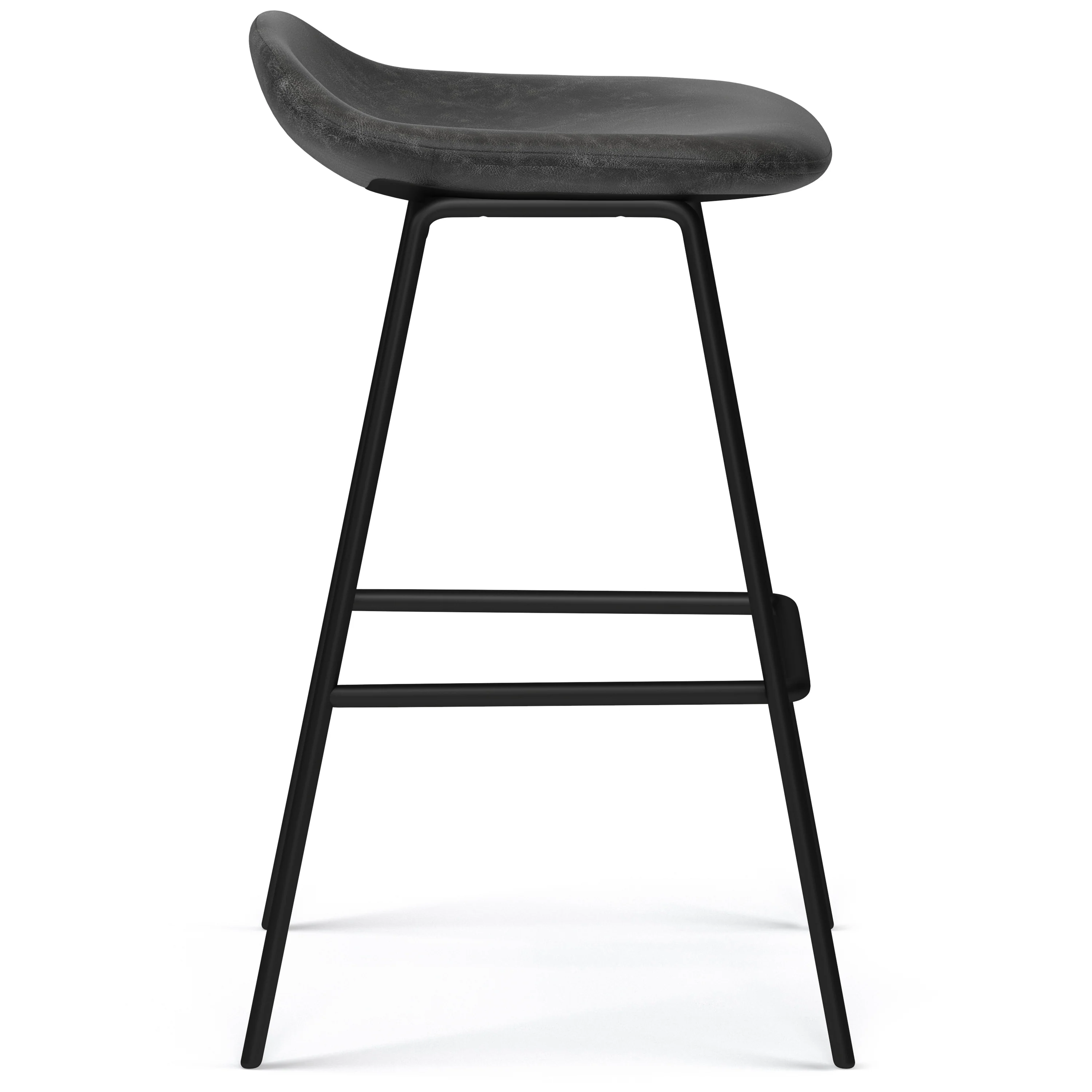Horizons Faux Leather Stool with Padded Seat and Footrest, Set of 2 - Image 21