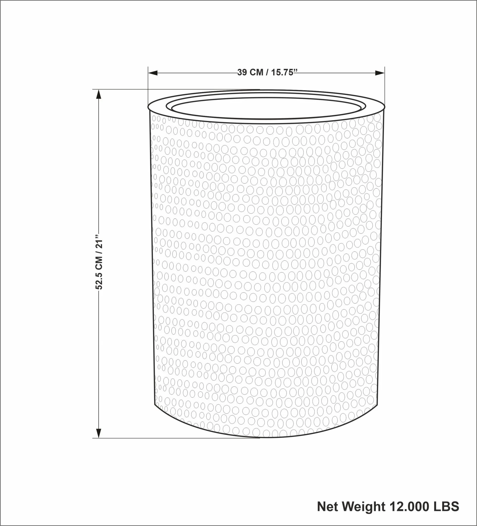 Hyperion Side Table with Round Cylinder Shape - Image 6