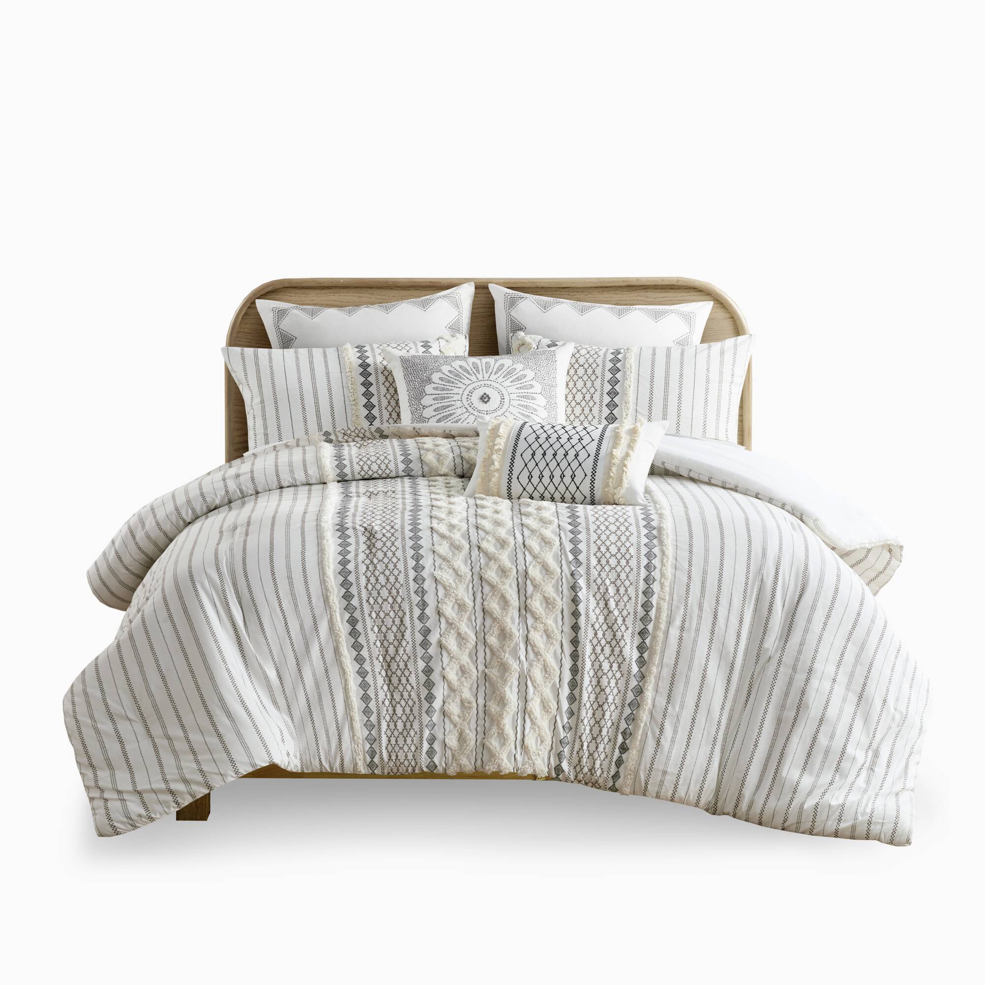 Imani Cotton Printed Comforter Set with Chenille - Image 53