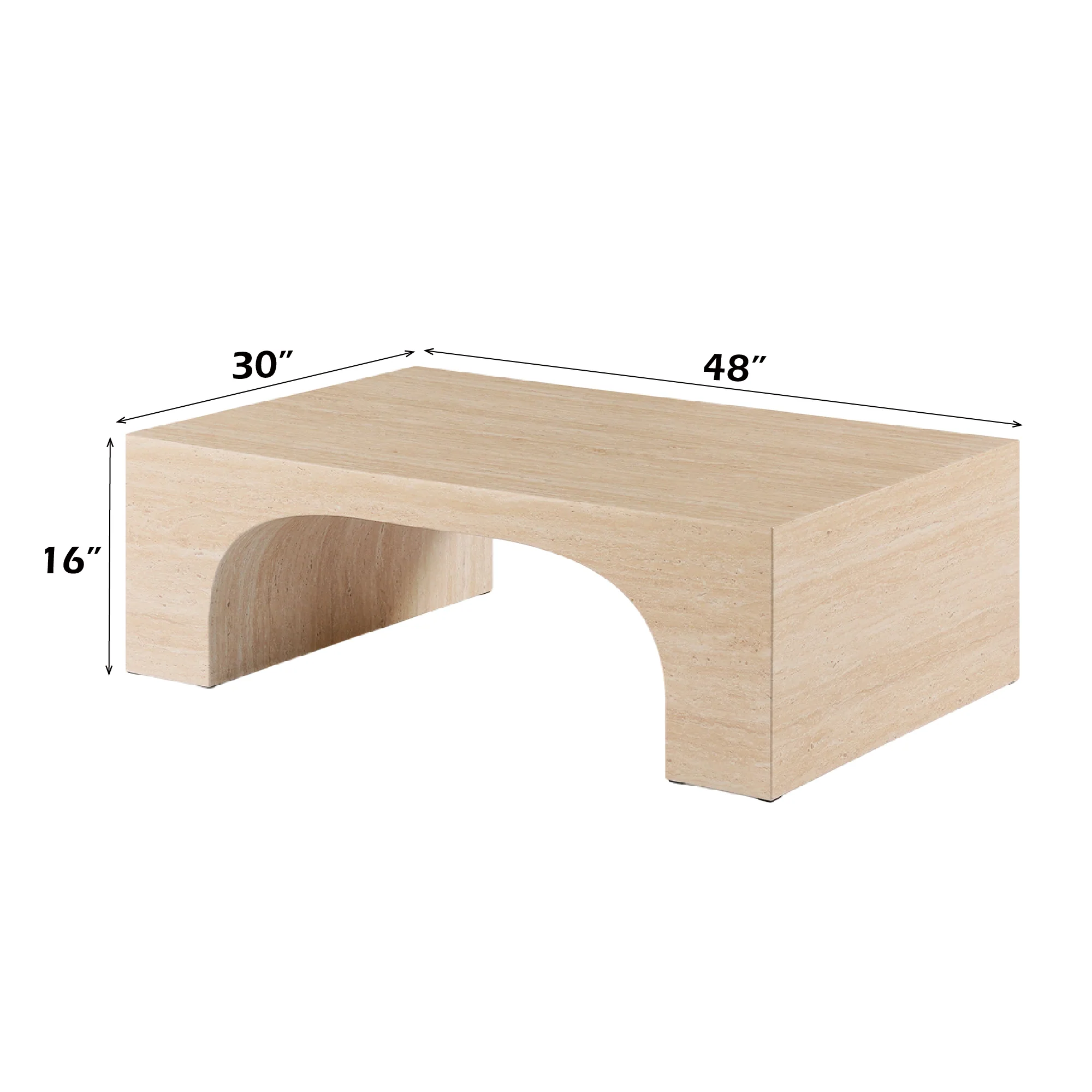 Inca Travertine Stone Coffee Table - Image 4