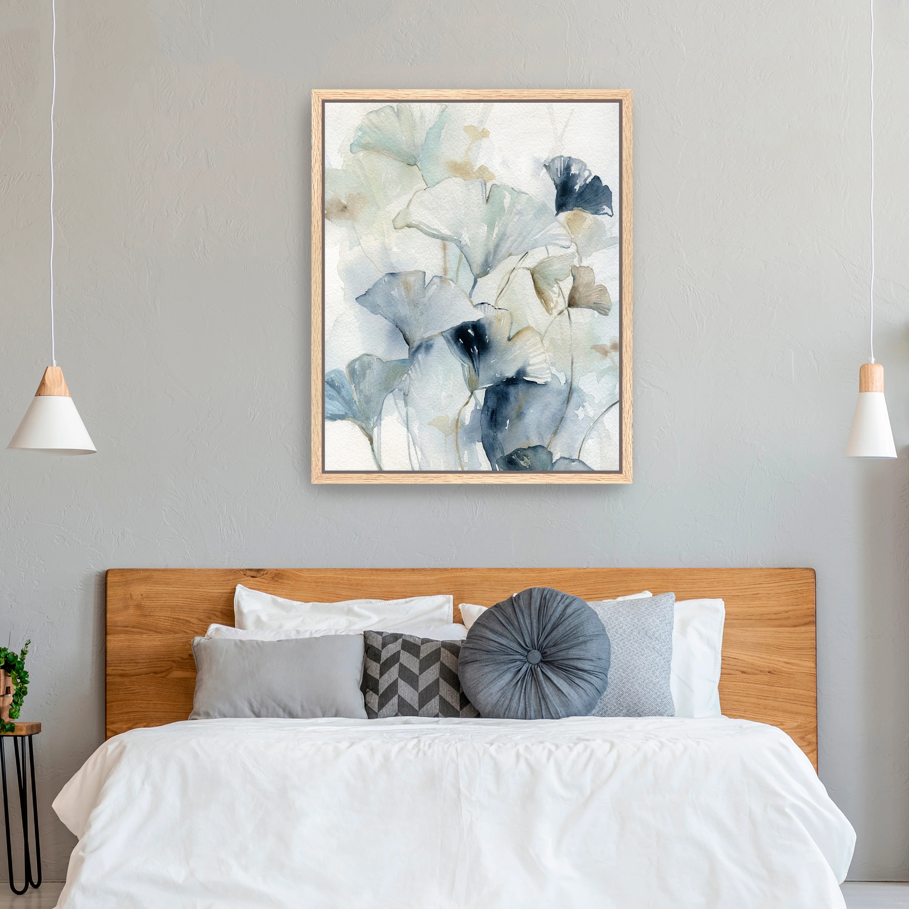 Indigo Ginkgo I Canvas Giclee - Image 9