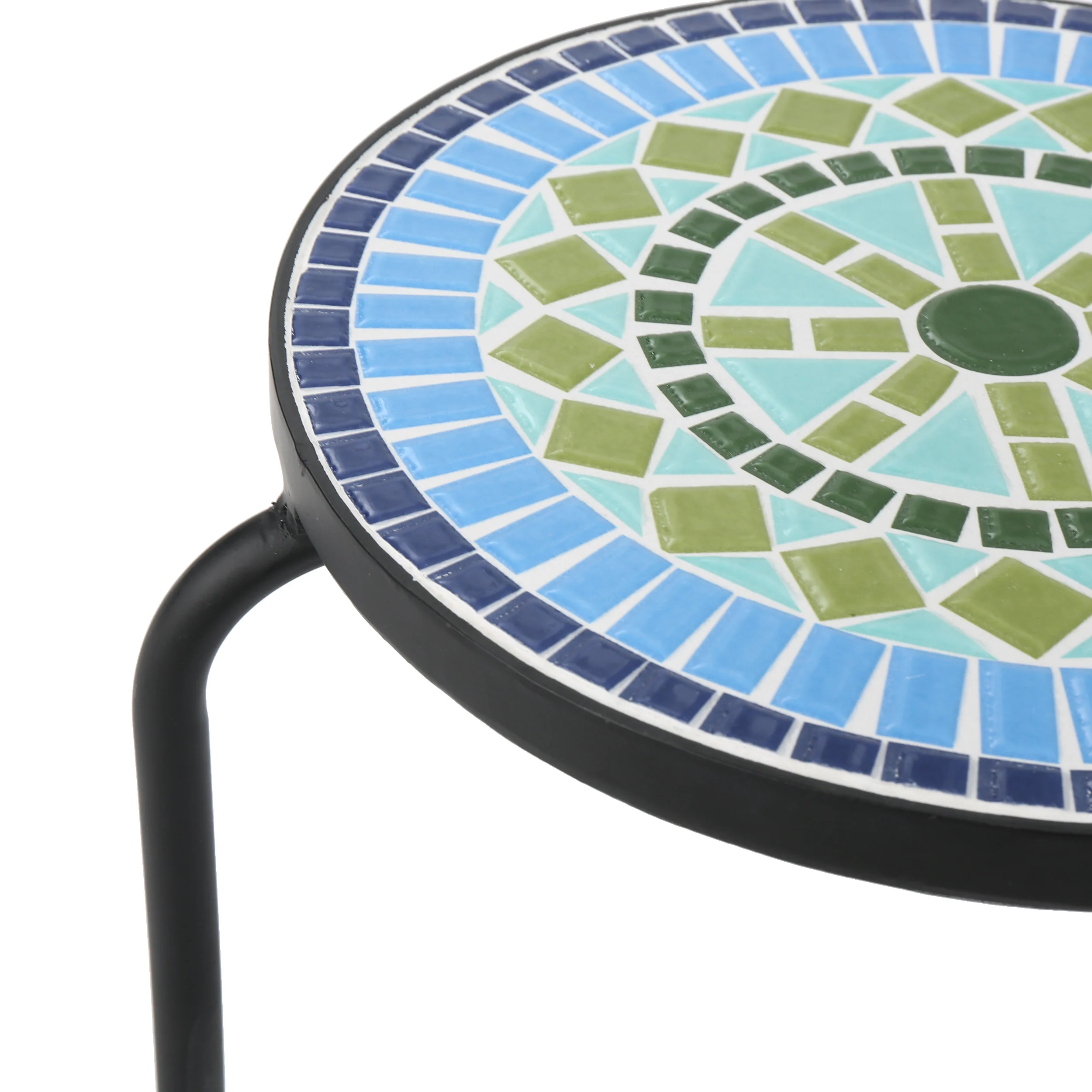 Iris Mosaic Plant Stand and Outdoor Side Table - Image 12