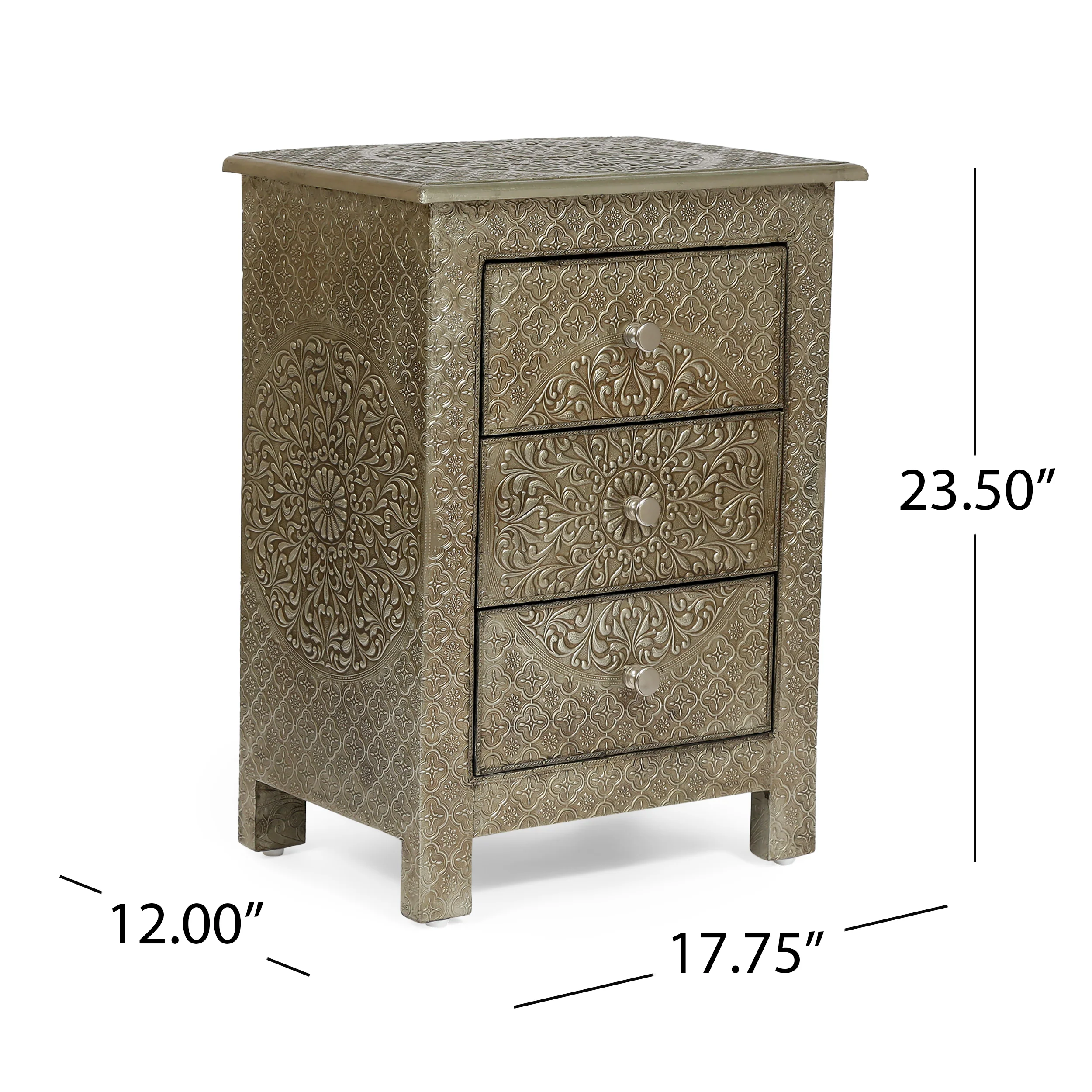 Iron Clad Metal Fitted Nightstand - Image 5