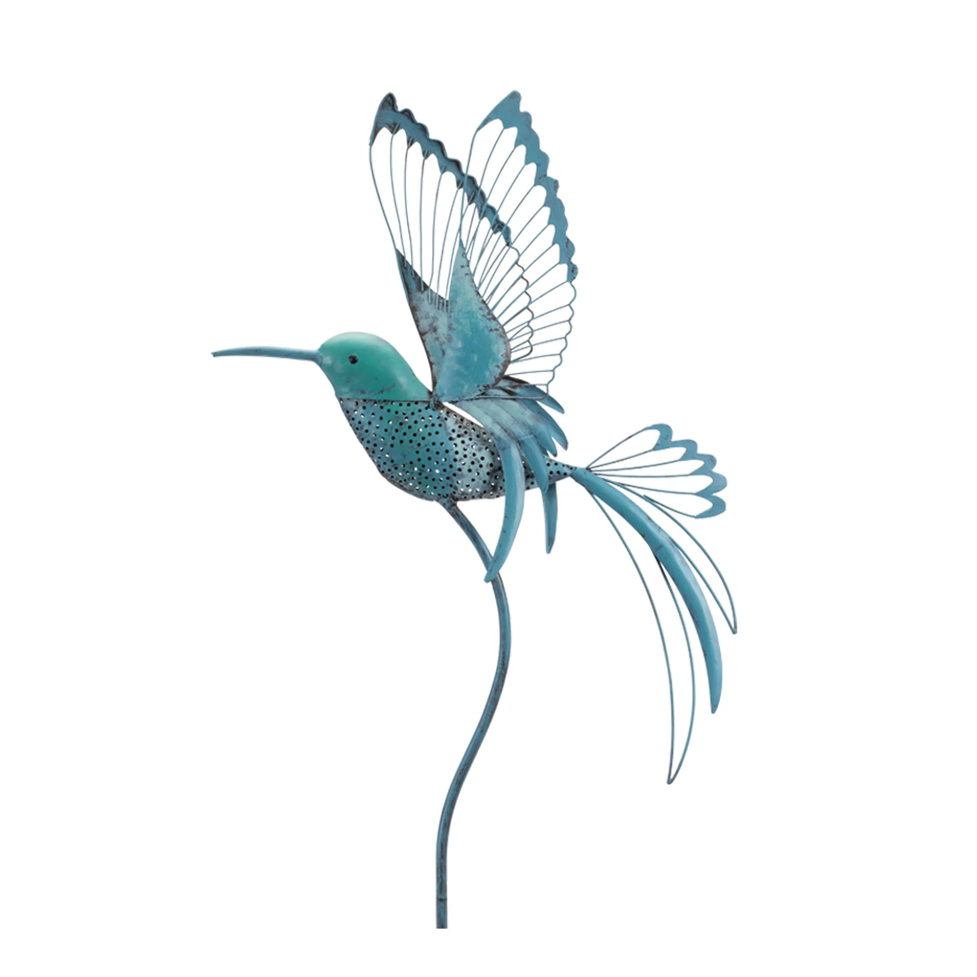 Iron Metal Hummingbird Garden Stake, Set of 2 - Image 4
