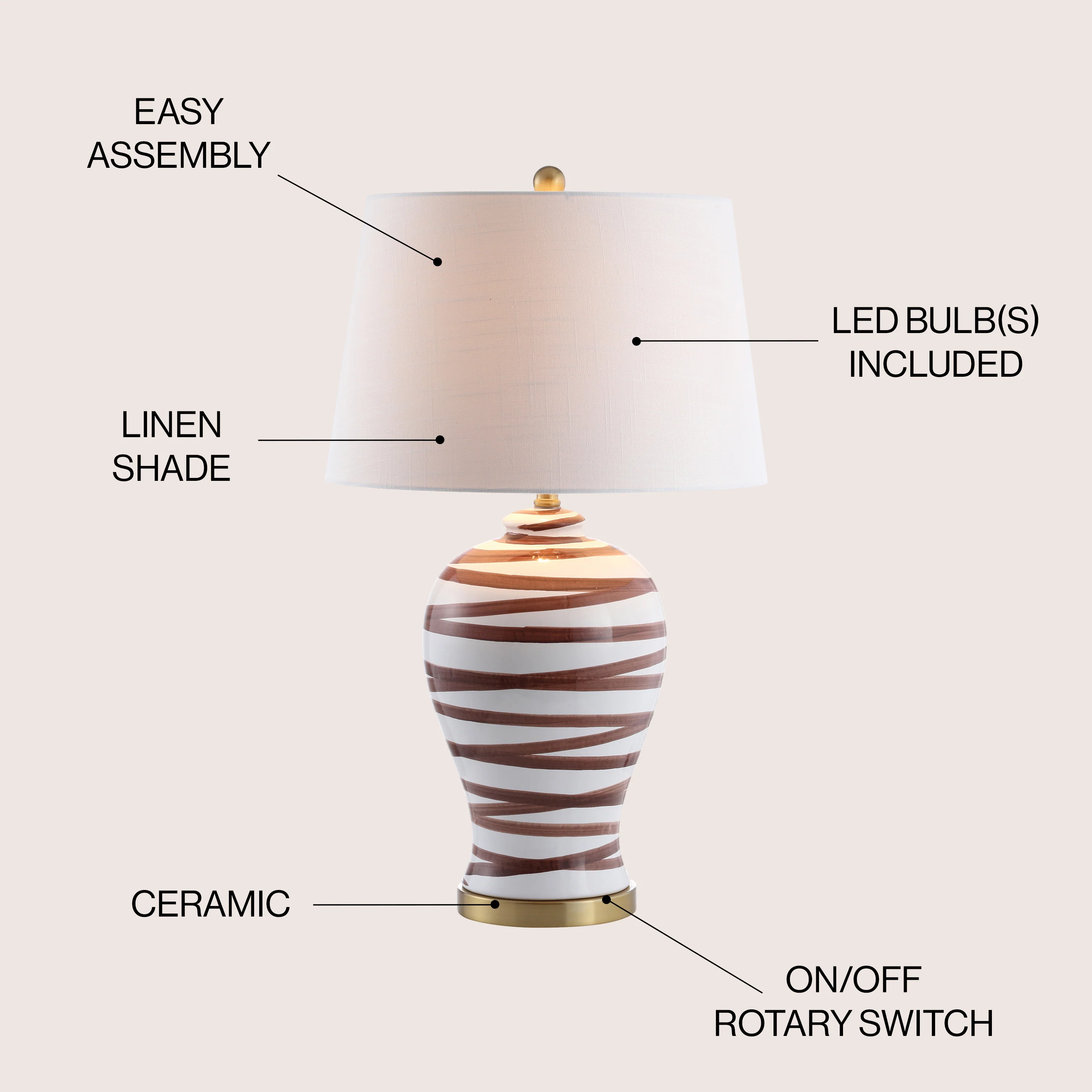 Joelie Ceramic LED Table Lamp - Image 8