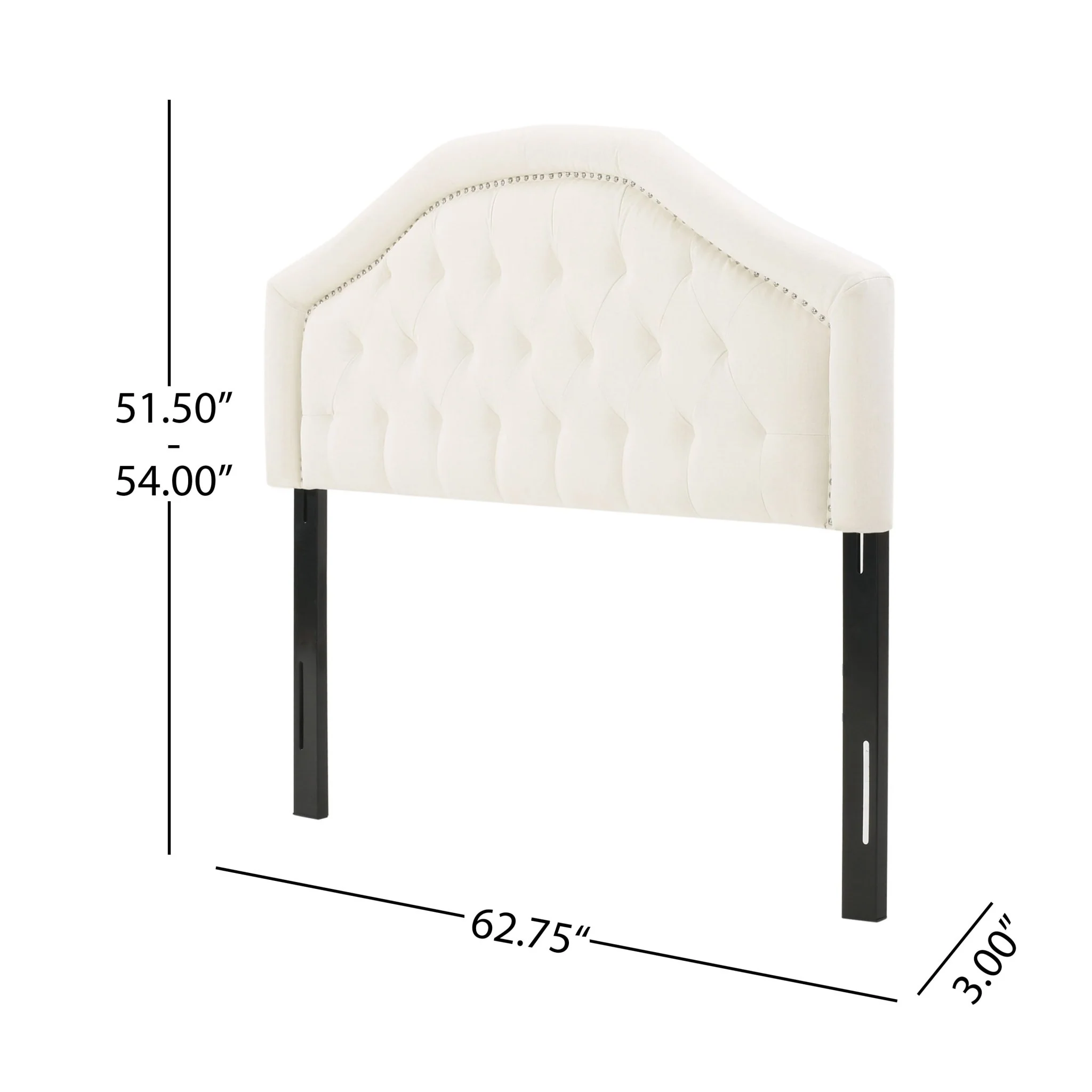 Jubilant Headboard with Diamond Tufted and Nail Head Trim Featuring, Queen and Full Size - Image 14