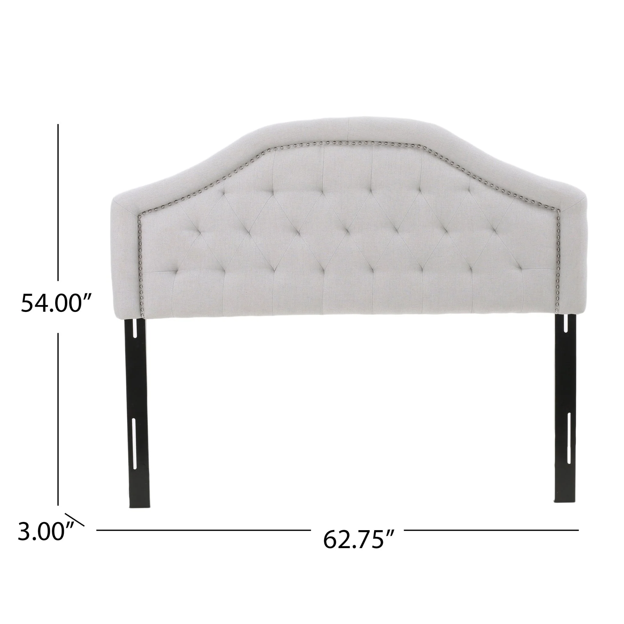 Jubilant Headboard with Diamond Tufted and Nail Head Trim Featuring, Queen and Full Size - Image 6