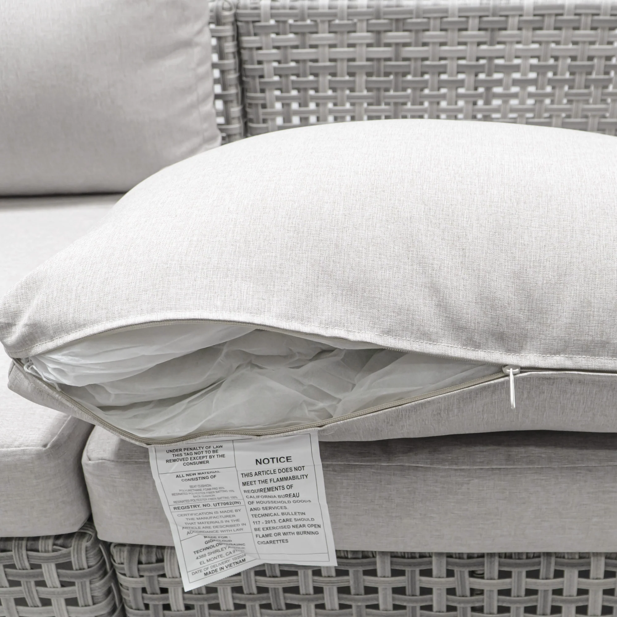 7-Piece Outdoor Wicker Sectional Sofa with Water Resistant Cushions and Coffee Table - Image 53