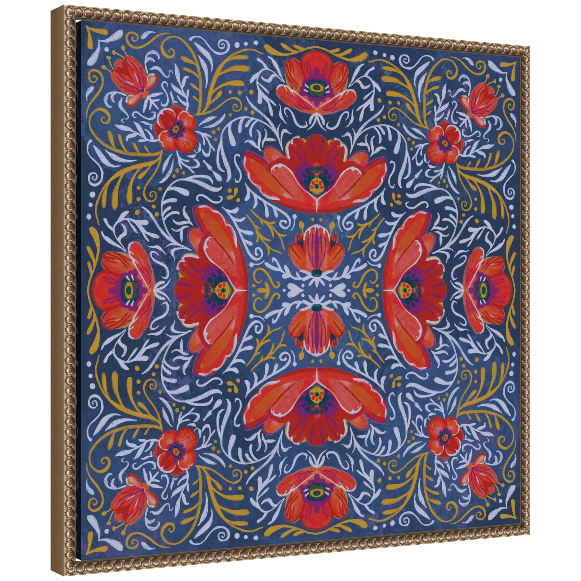 Kaleidoscope Poppies by Lucia Gianello Framed Canvas Wall Art Print