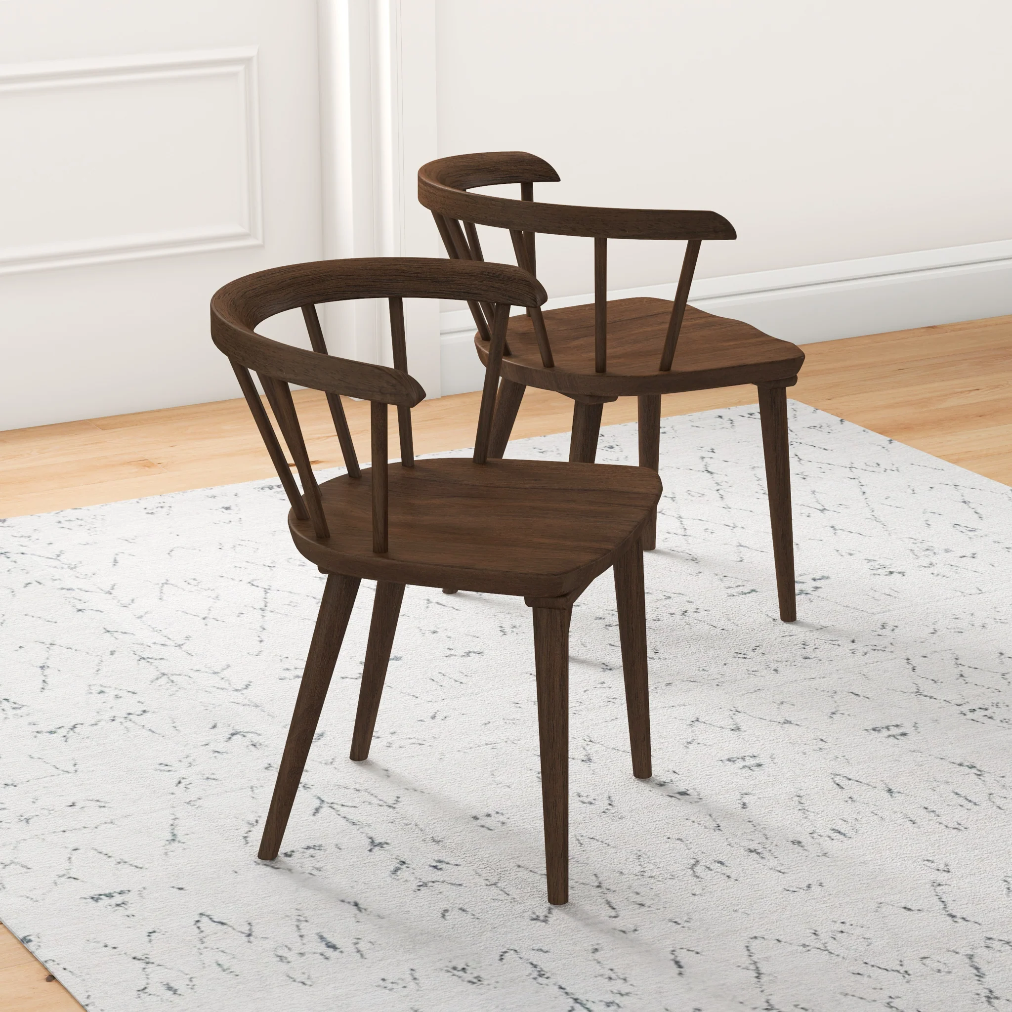 Kingsley Mid-Century Modern Dining Chairs, Set of 2 - Image 2