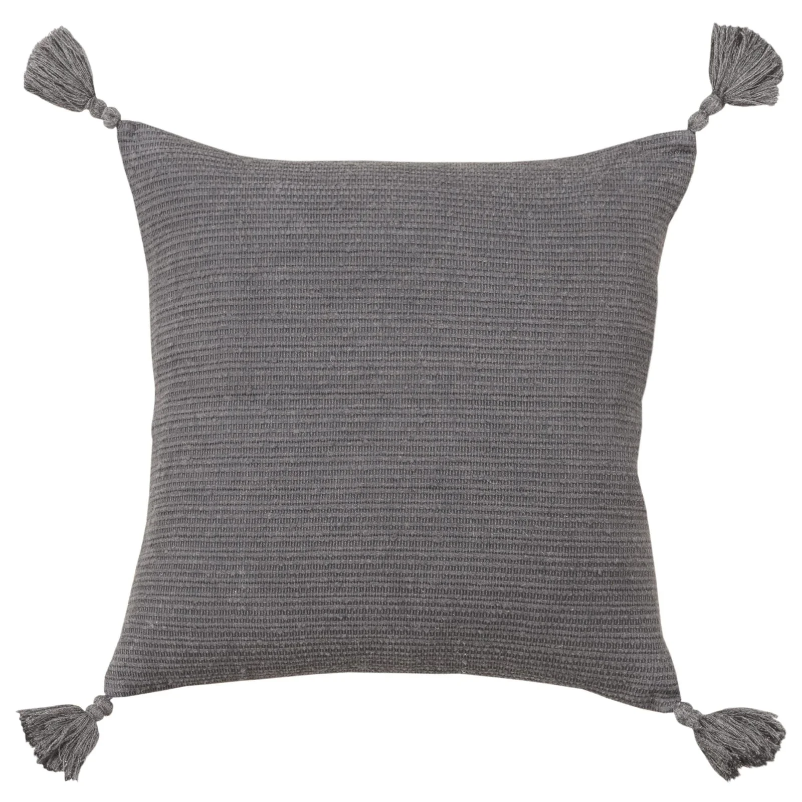 Knife Edged Woven Cotton Solid Stripe Decorative Throw Pillow - Image 14