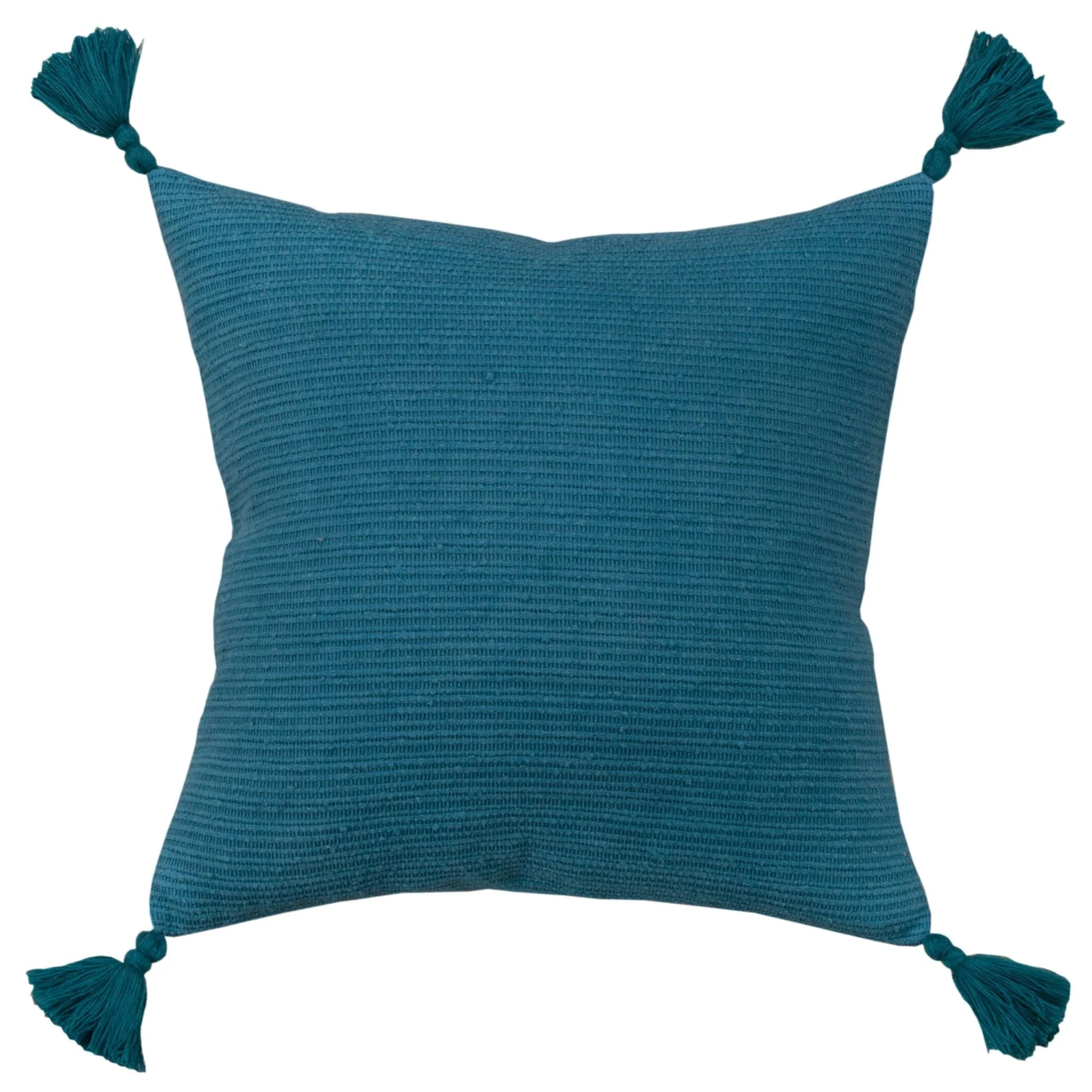 Knife Edged Woven Cotton Solid Stripe Decorative Throw Pillow - Image 20