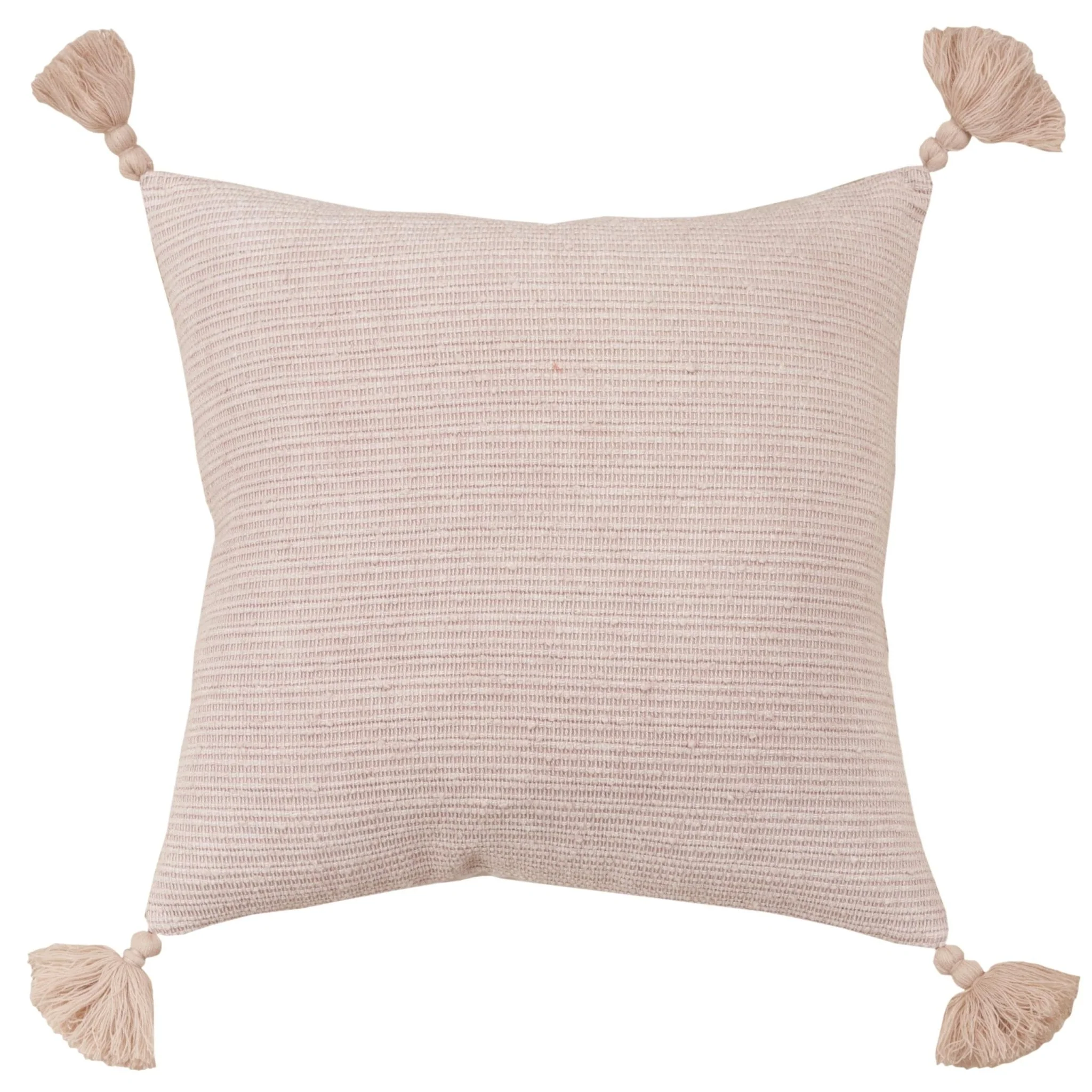 Knife Edged Woven Cotton Solid Stripe Decorative Throw Pillow - Image 8