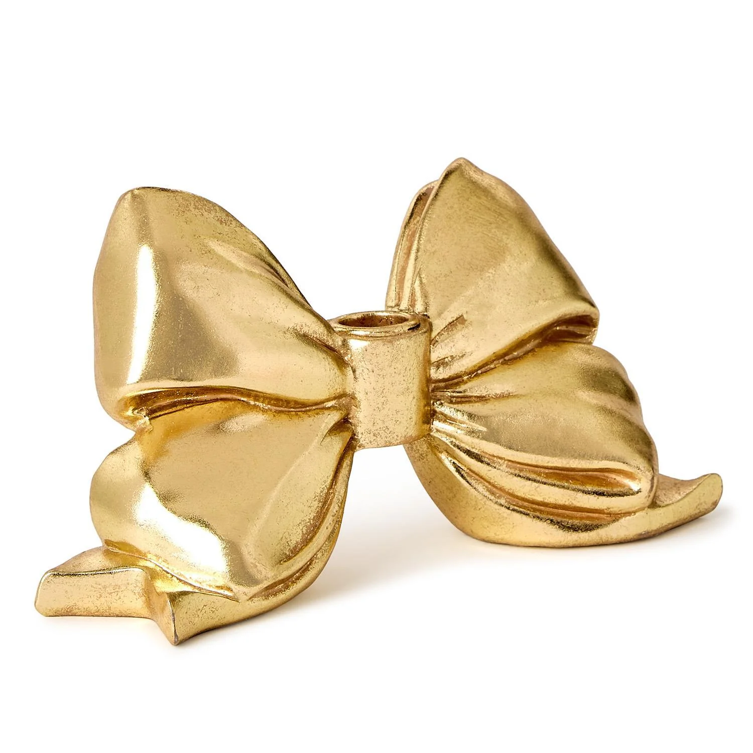 Large Gold Bow Taper Candleholder - Image 5