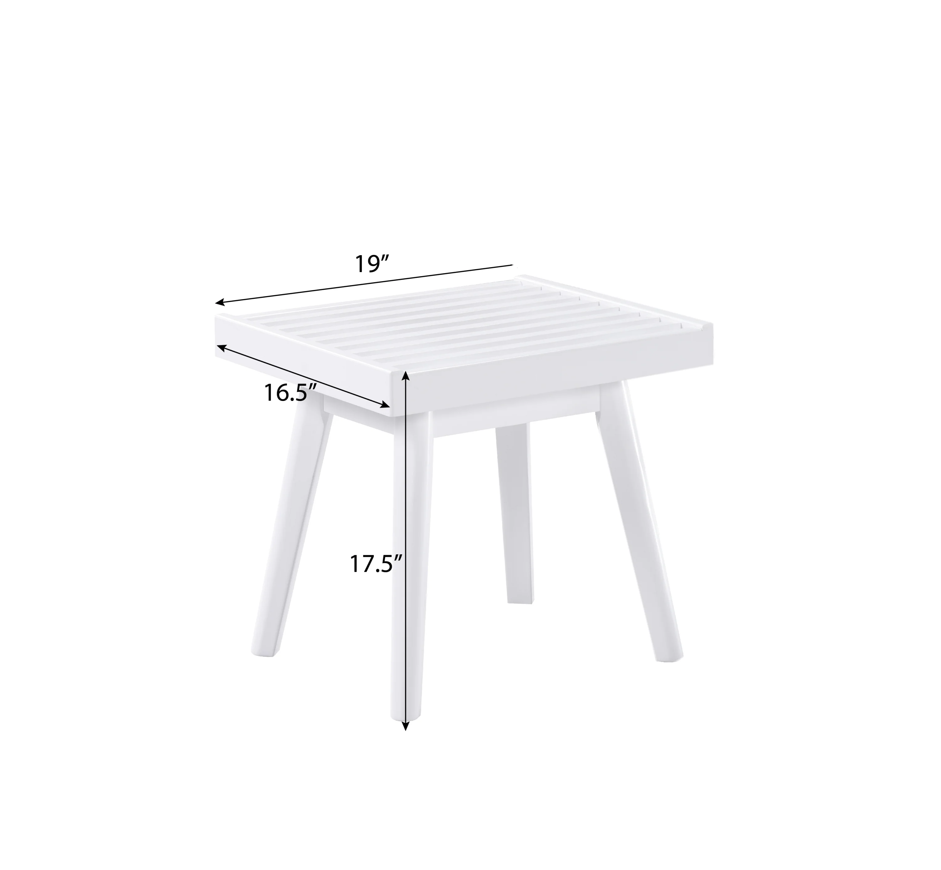 Larwich Solid Wood Slatted Bench - Image 5